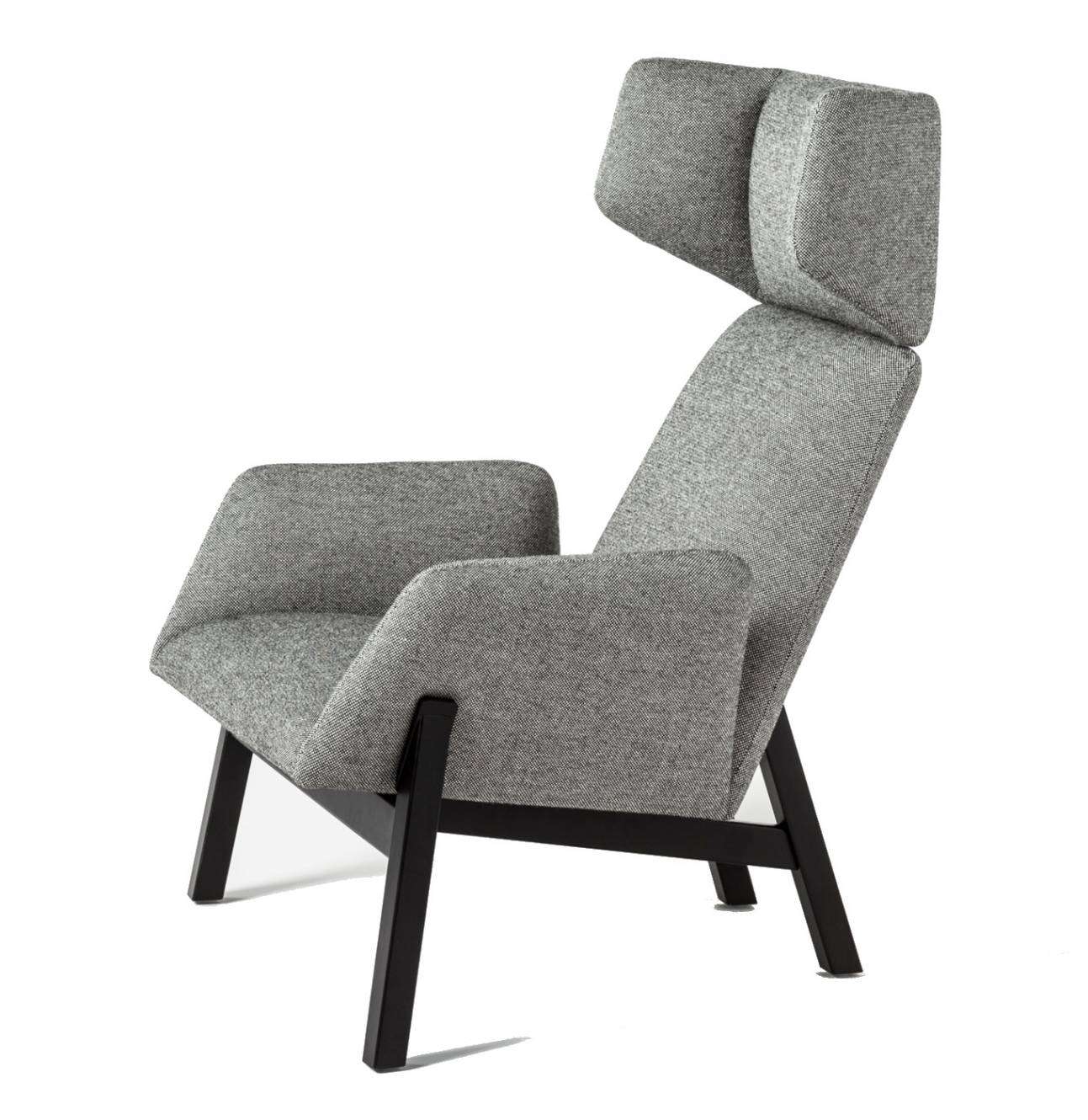 Noti Manta Lounge Sessel mit Holzbeine Freisteller