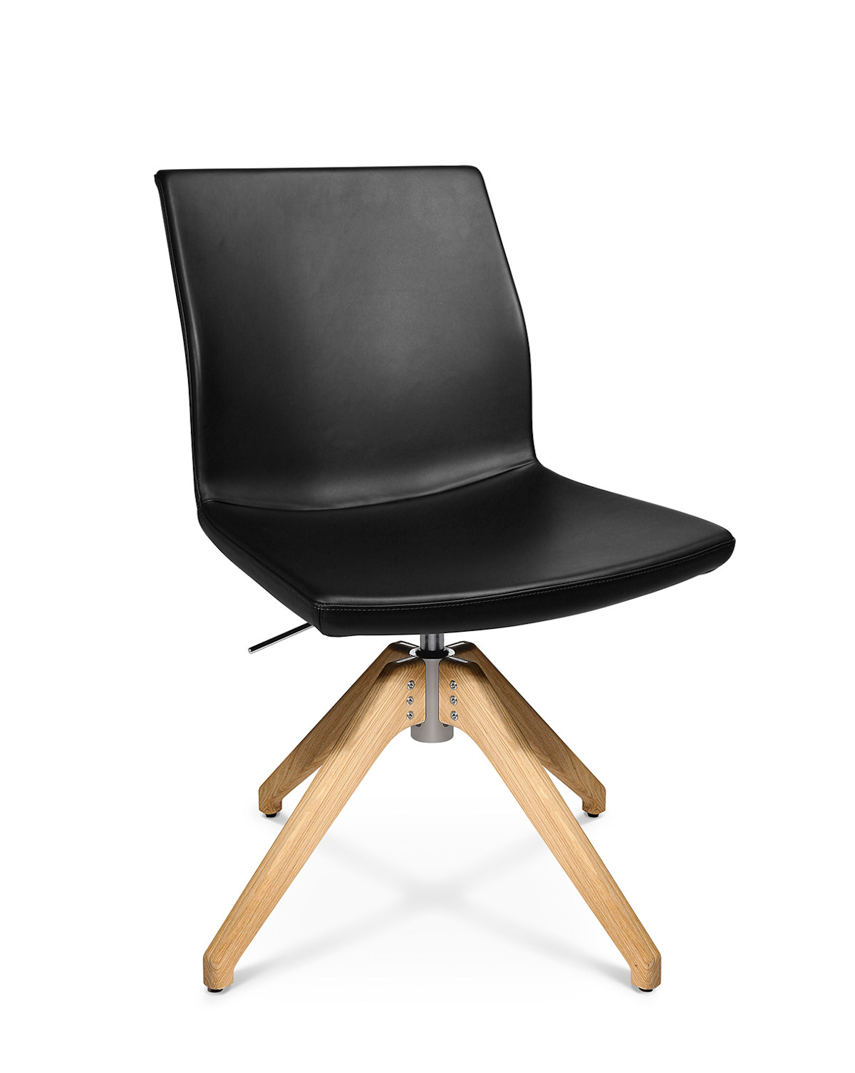 Design-Sessel Wagner W-Cube 4, Holzgestell, mit Höhenverstellung, ideal für Besprechung und Lounge-Bereiche