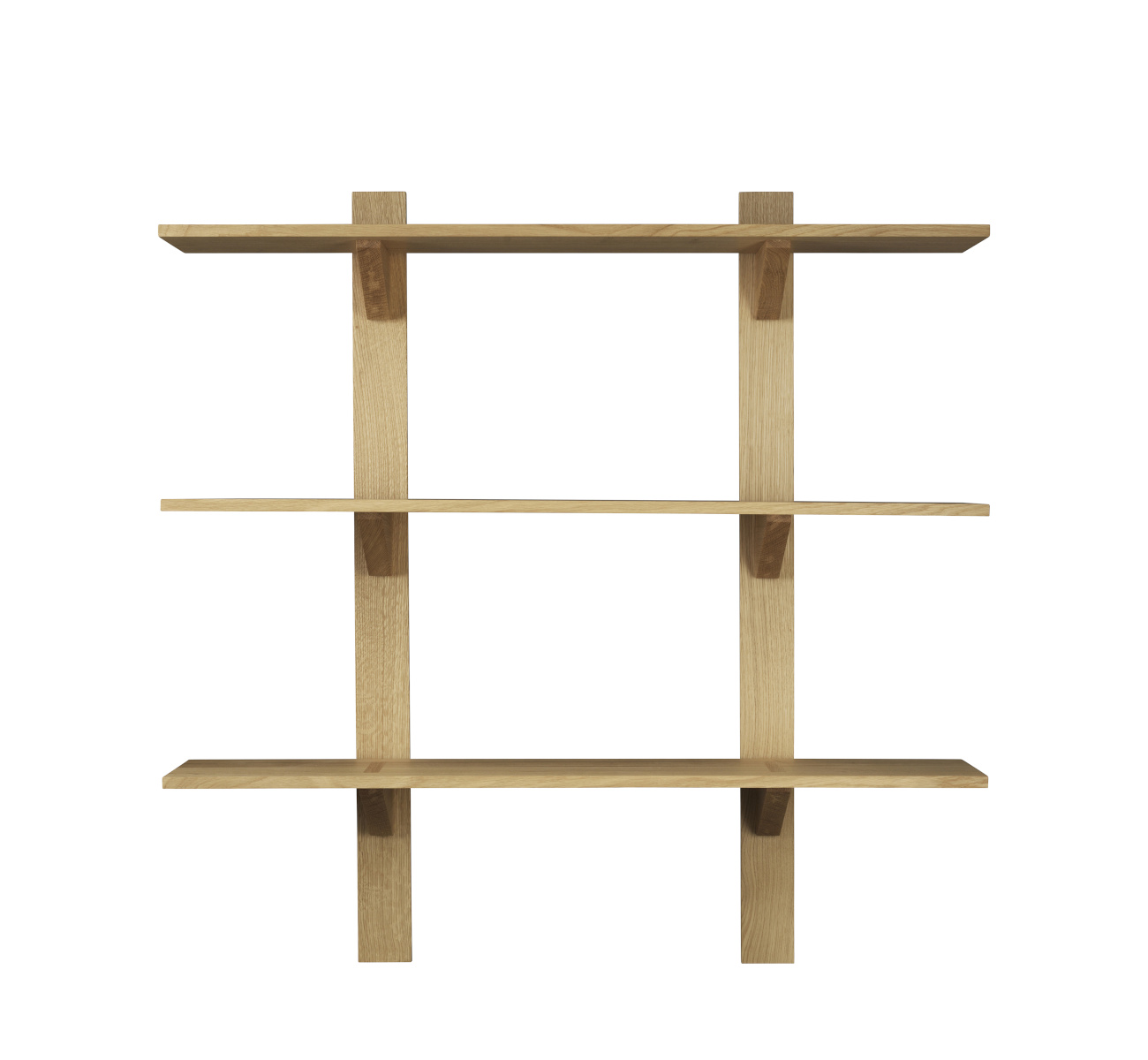 FDB Møbler B100 Wandregal, 100x100 cm, Eiche geölt, minimalistischer Stil, nordisch, robust