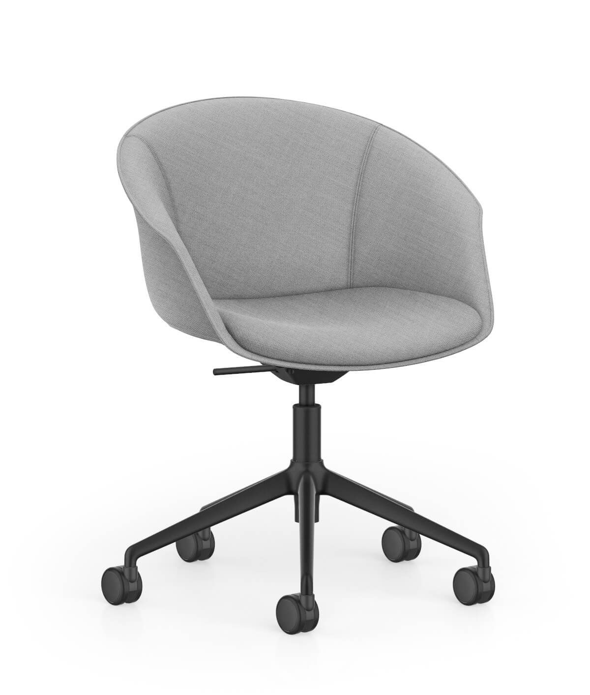 SHUFFLEis1 SU354 Clubsessel von Interstuhl, komfortabel, drehbar, gepolstert, modernes Bürostuhl-Design