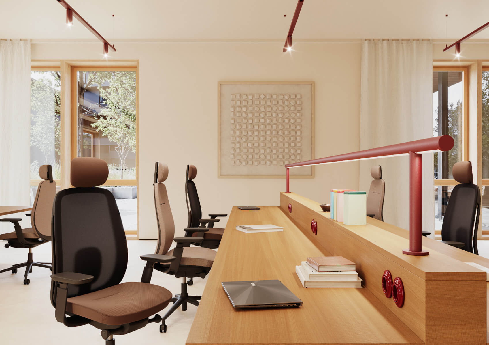 Profim Pace 101SFL ergonomischer Bürostuhl mit Polsterung, Rückenlehne und integrierter Kopfstütze