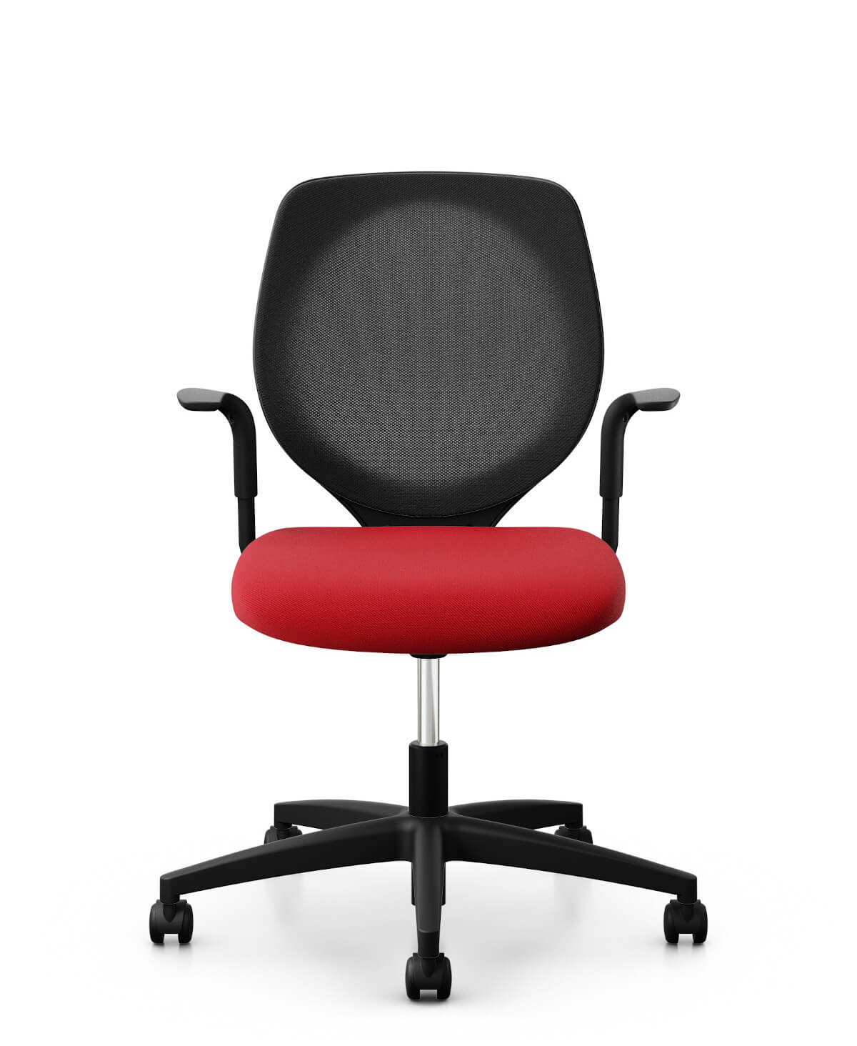 Giroflex 353-3018 Konferenzstuhl Netzrücken, eleganter Besprechungsstuhl mit luftigem Rücken für lange Meetings