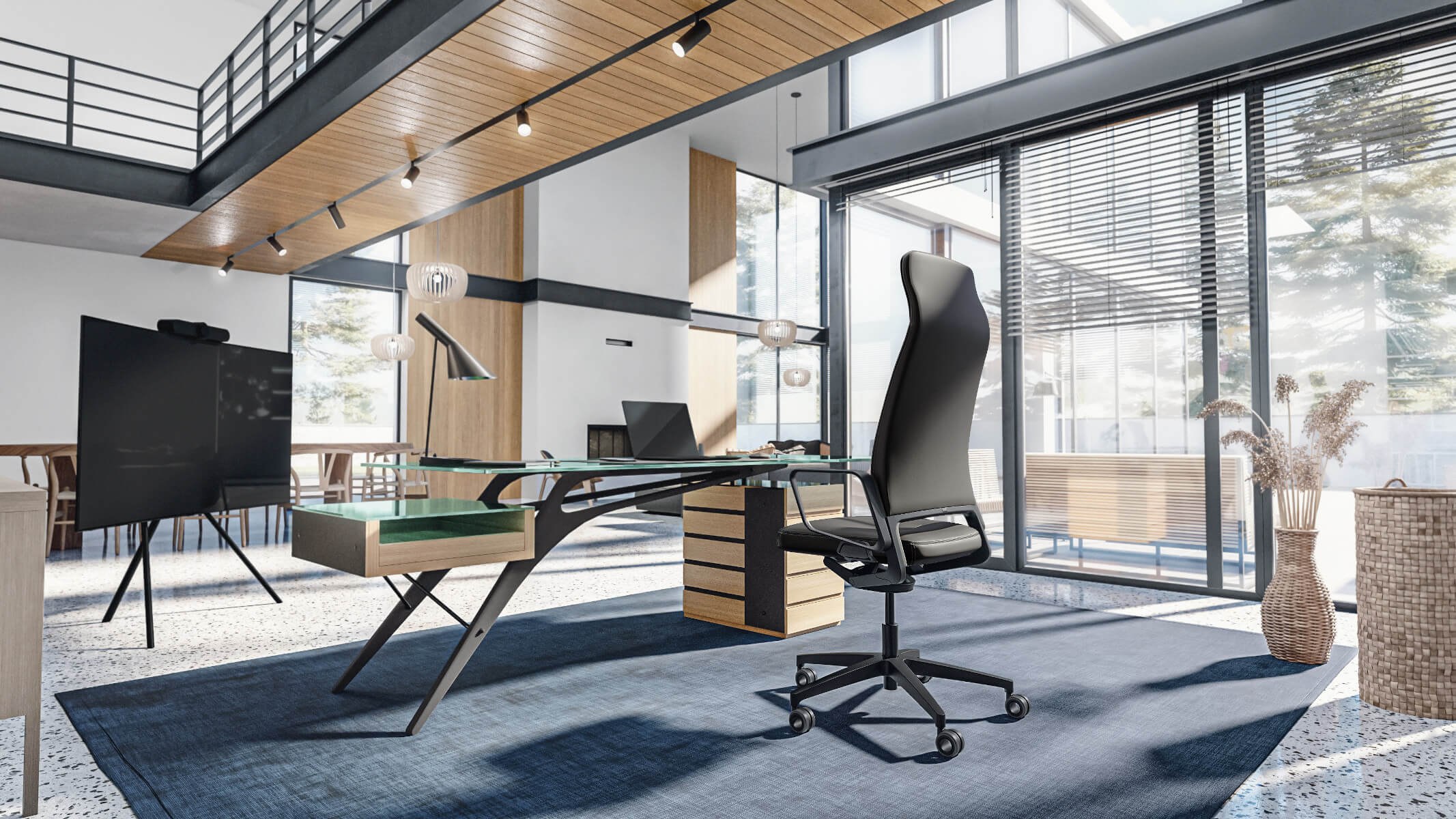 Interstuhl VINTAGEis5 32V2, komfortabler Bürodrehsessel mit höhenverstellbarer Sitzfläche und Lumbalstütze.