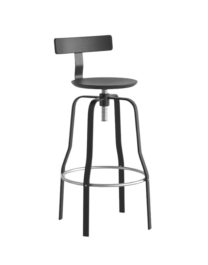 Giro Barhocker mit Rückenlehne, höhe 66 cm, höhenverstellbar