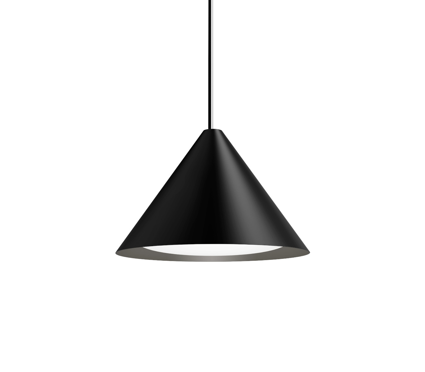 Louis Poulsen Keglen Pendelleuchte in Schwarz, modernes skandinavisches Design, dimmbar, hochwertige Hängeleuchte für Wohnräume