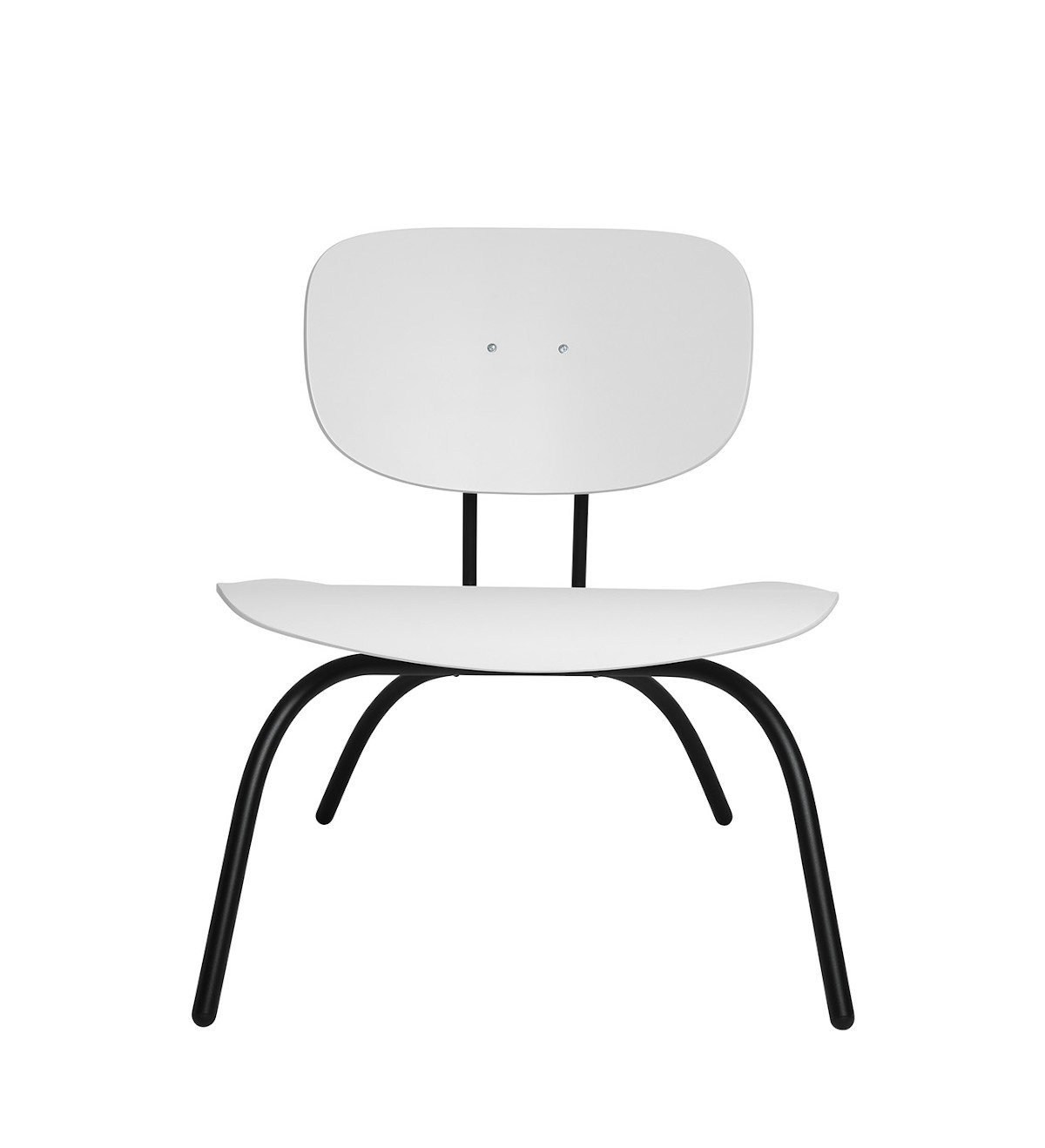 Wagner W-1970 Low Stuhl, Buche weiß lackiert, ergonomisch, modern, stabiler Holzstuhl für Wohn- und Objektbereich