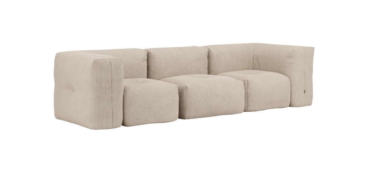 Soft Sofa 3-Sitzer mit Armlehne, corduroy beige