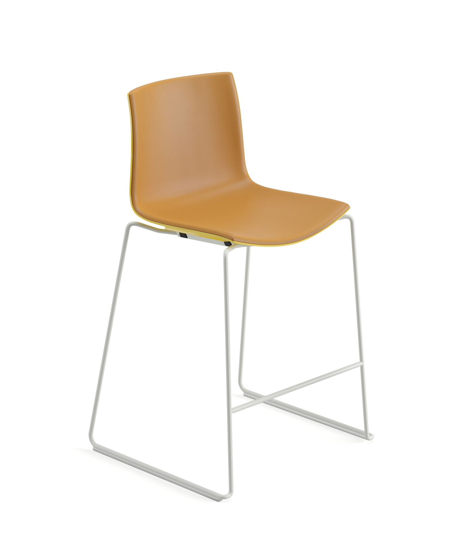 Catifa 46 Barhocker, höhe 64 cm, kunststoff, vorne bezogen #0477