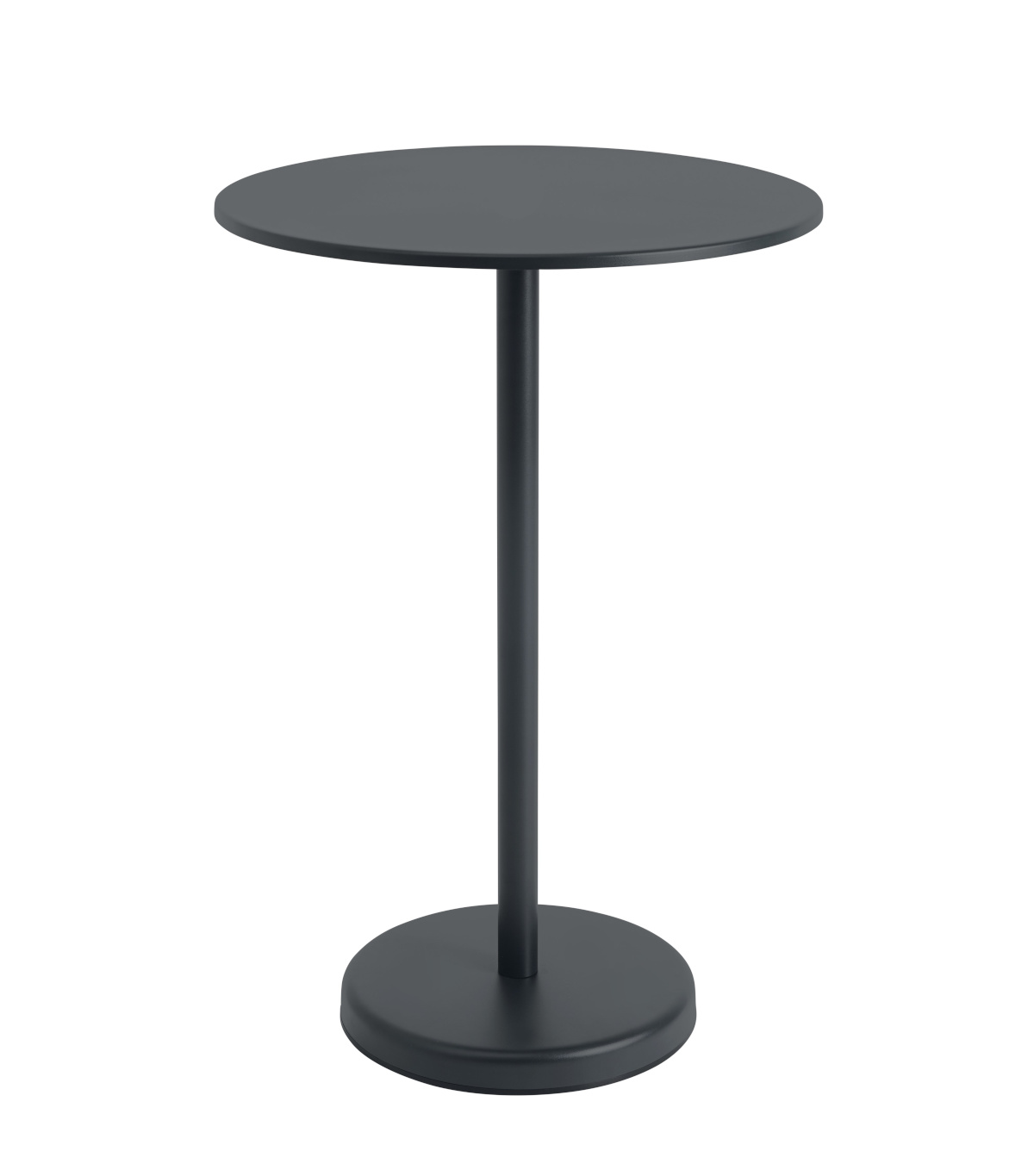 Linear Steel Stehtisch, Ø 70 cm, anthrazit black