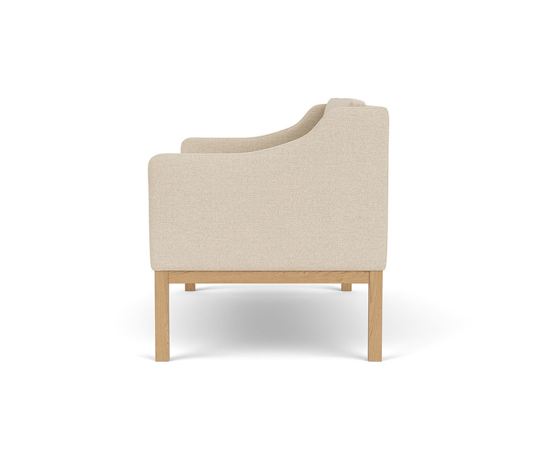 FDB Møbler L45 Sofa 2-Sitzer, nordischer Stil, Eiche natur, beige, langlebig, komfortabel, funktional