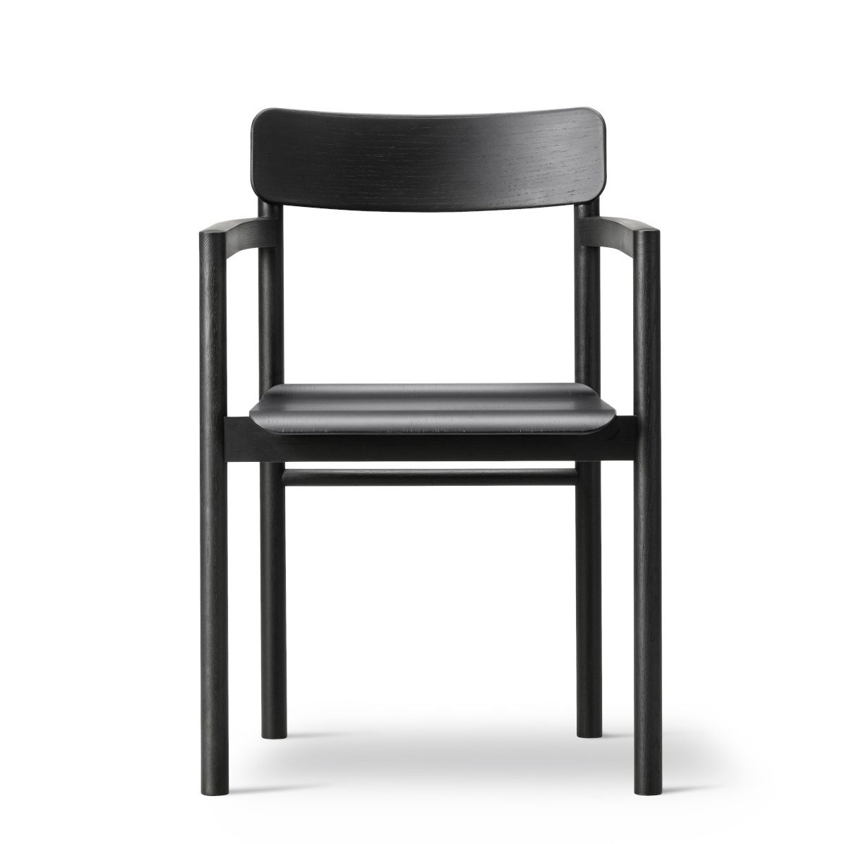 Post Armlehnstuhl, eiche schwarz lackiert