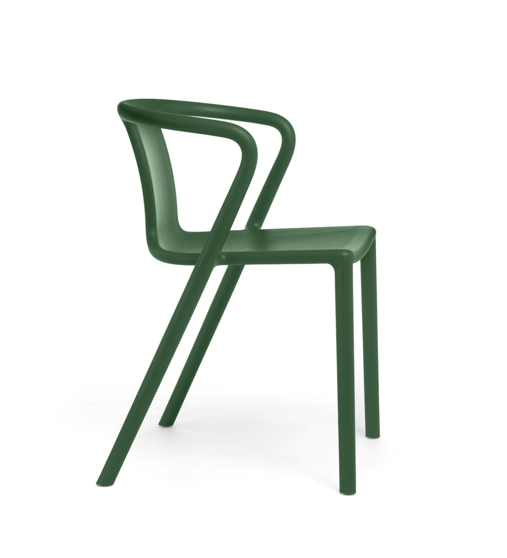 Magis Air-Armchair dunkelgrün, ergonomischer Armlehnstuhl, modernes Design, komfortabel, langlebig, Made in Italy