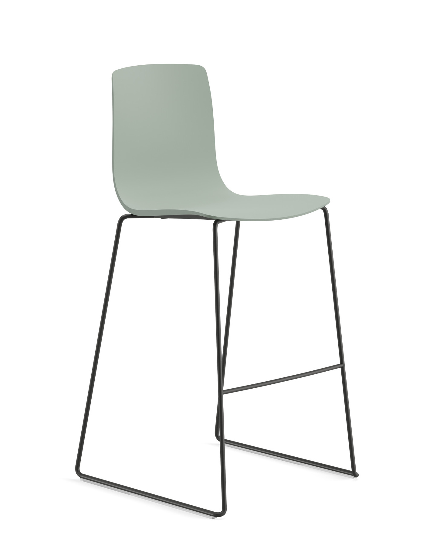 Aava 02 Barhocker, höhe 75 cm, kunststoff, schwarz / olivgrün #7606