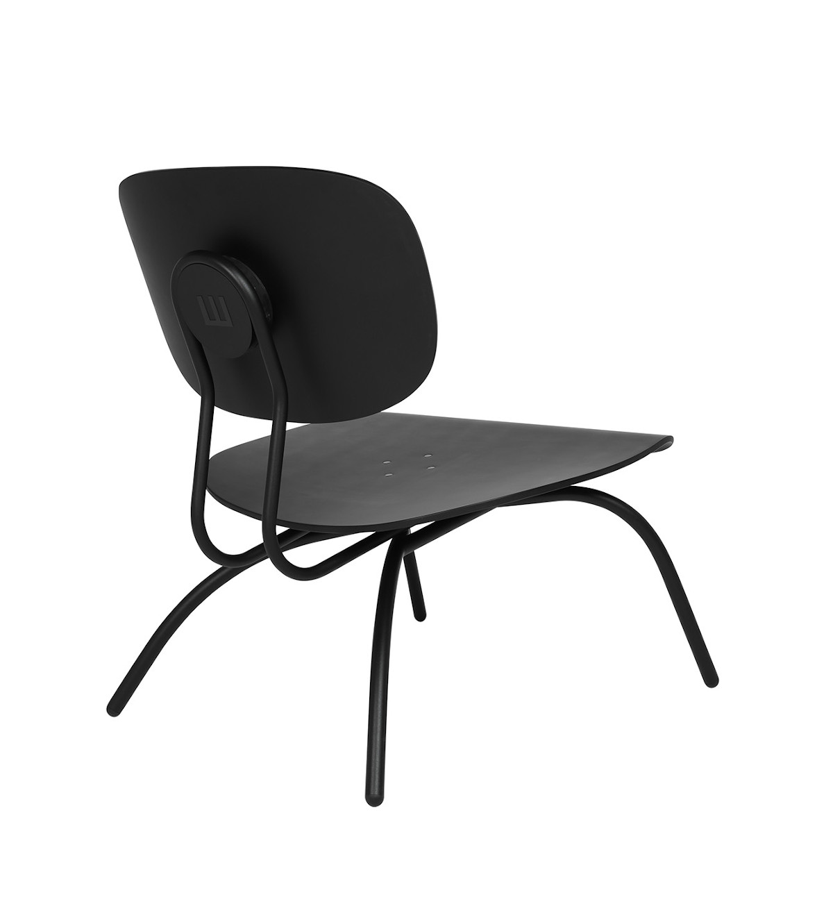 Moderner W-1970 Low Stuhl von Wagner, Holz Buche schwarz lackiert, hochwertiger Sitzstuhl für Büro, Objekt und Zuhause