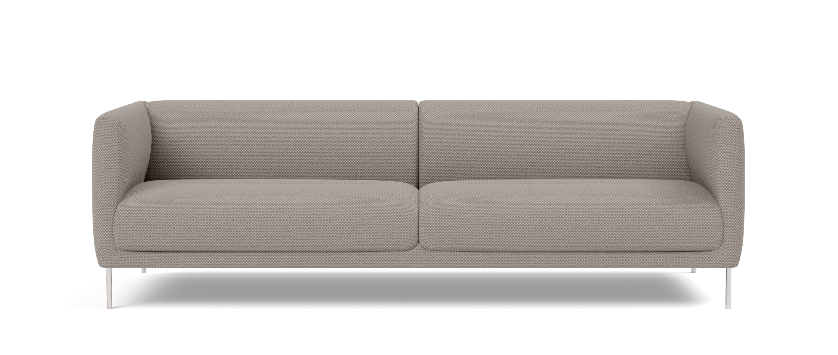 Konami Sofa 2,5-Sitzer, brushed steel / sisu 0125