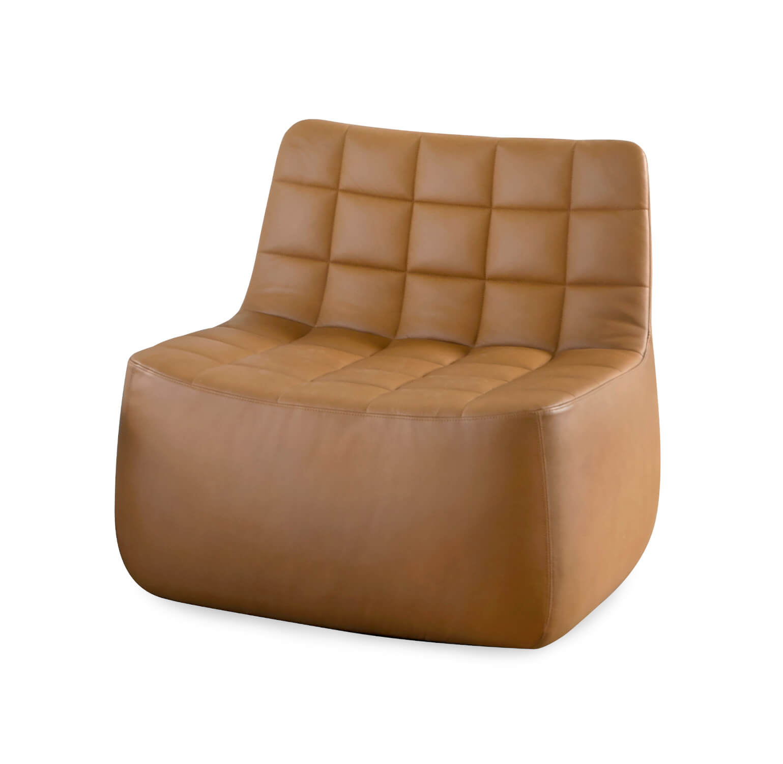 Northern Yam Lounge Chair, brown leather (Ultra Brandy)