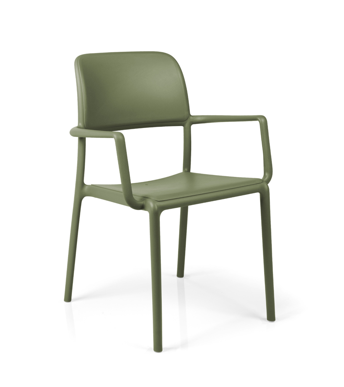 Nardi Riva Armlehnstuhl agave, italienischer Outdoor-Stuhl, wetterfest, leicht, langlebig, modernes Design