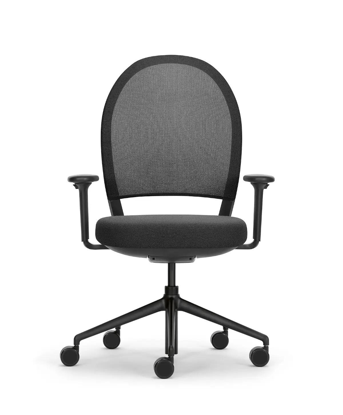 Girsberger Marva EcoKnit Bürostuhl in Schwarz von vorne