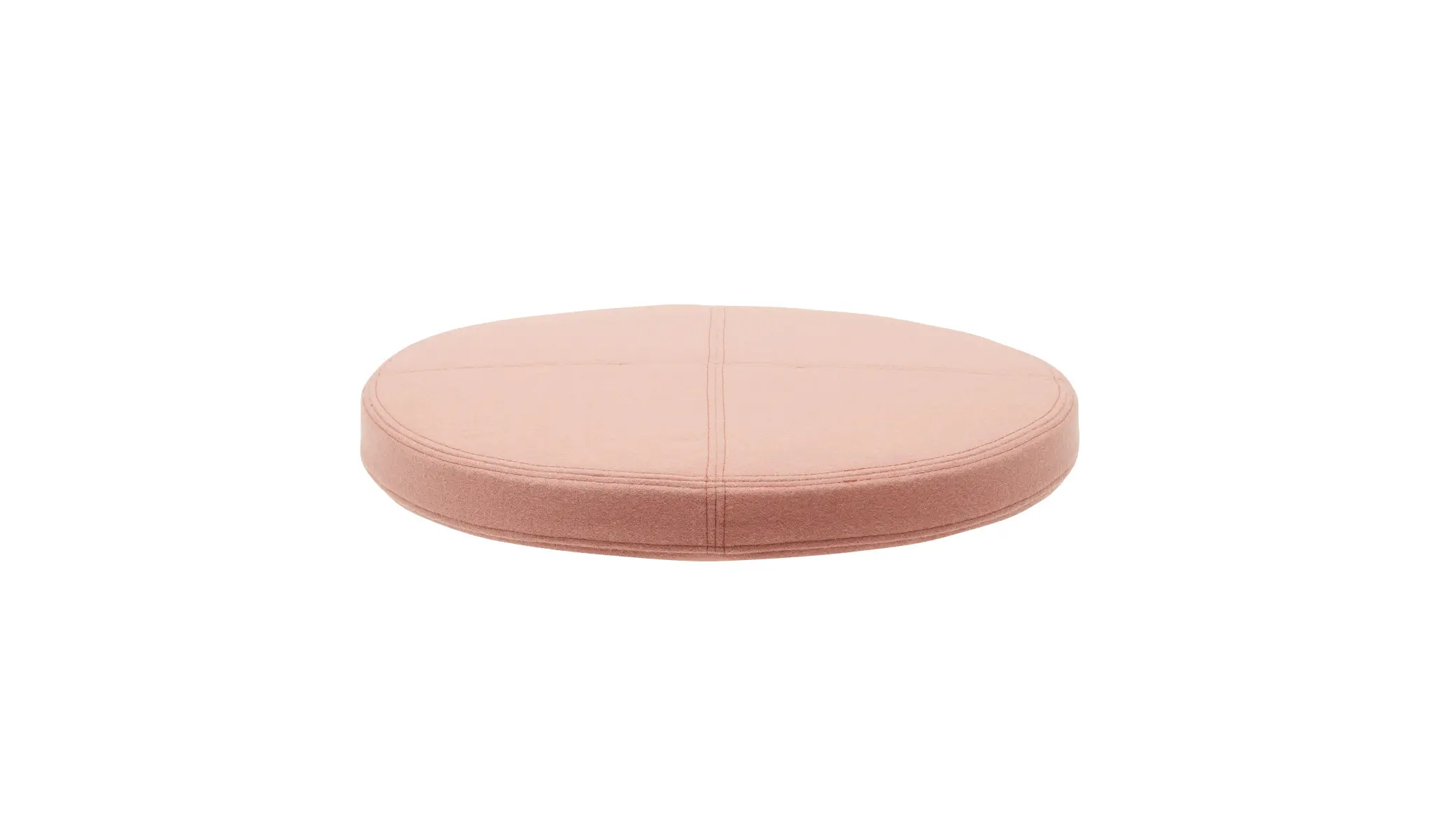 Softline Alma Kissen Small in Rosa als rundes, gepolstertes Sitzkissen mit sichtbaren Ziernähten und umlaufender Kante.