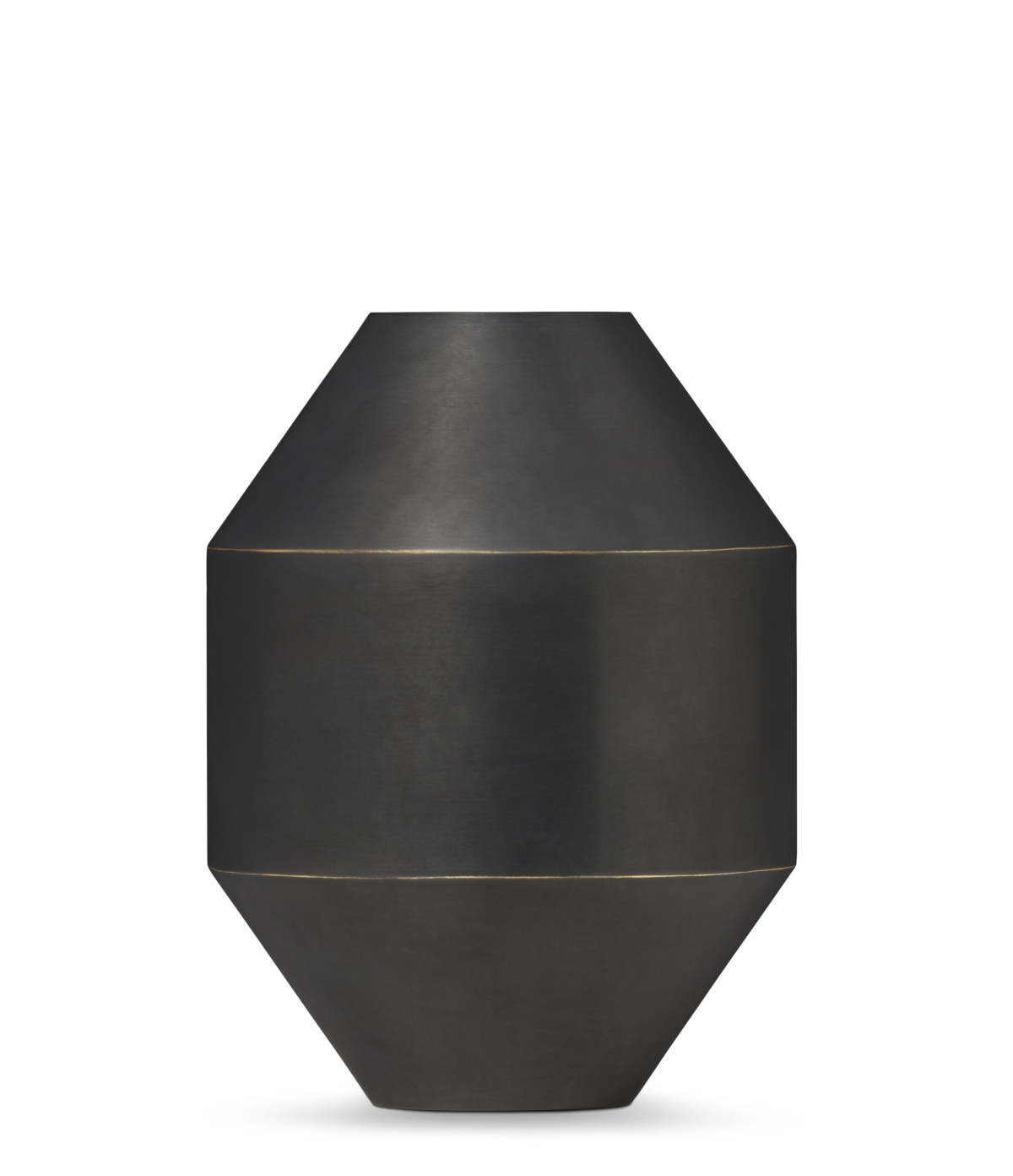 Hydro Vase, H 20 cm, messing schwarz oxidiert