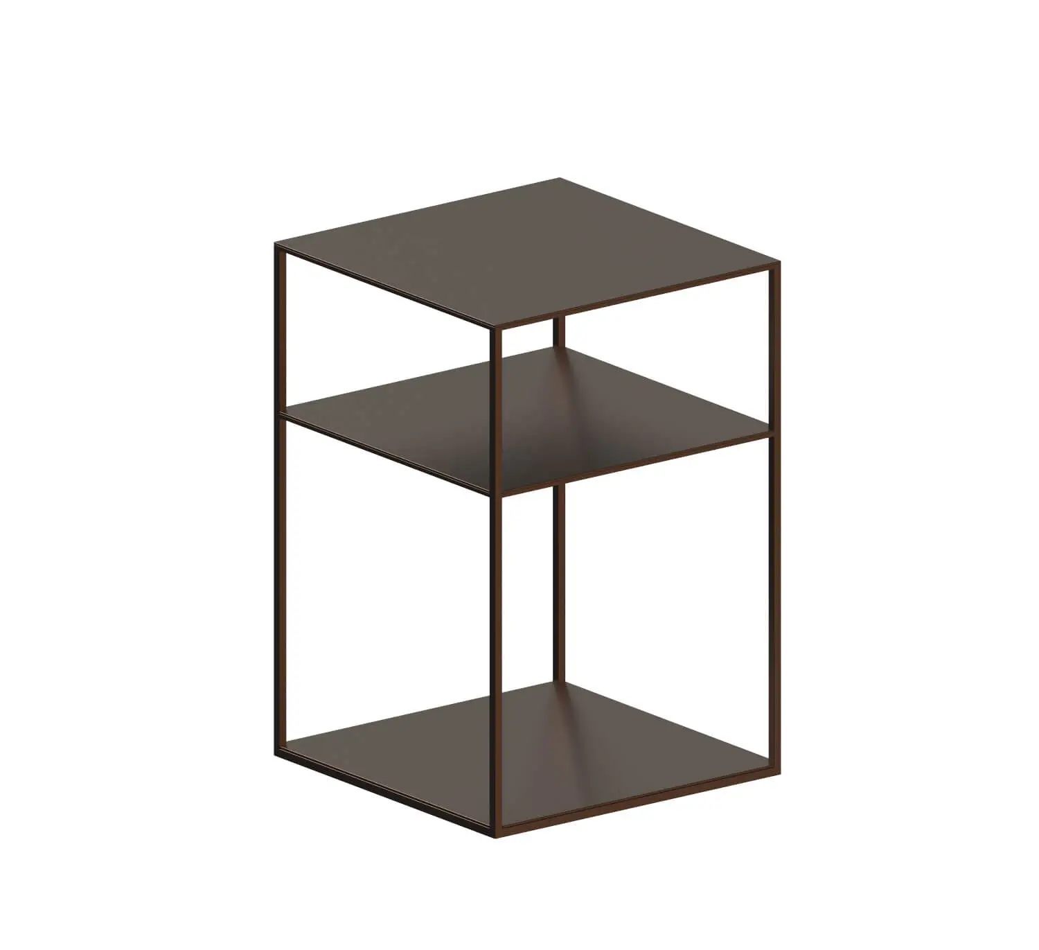 Slim Irony Triplet Beistelltisch, 31 x 31 cm, braun