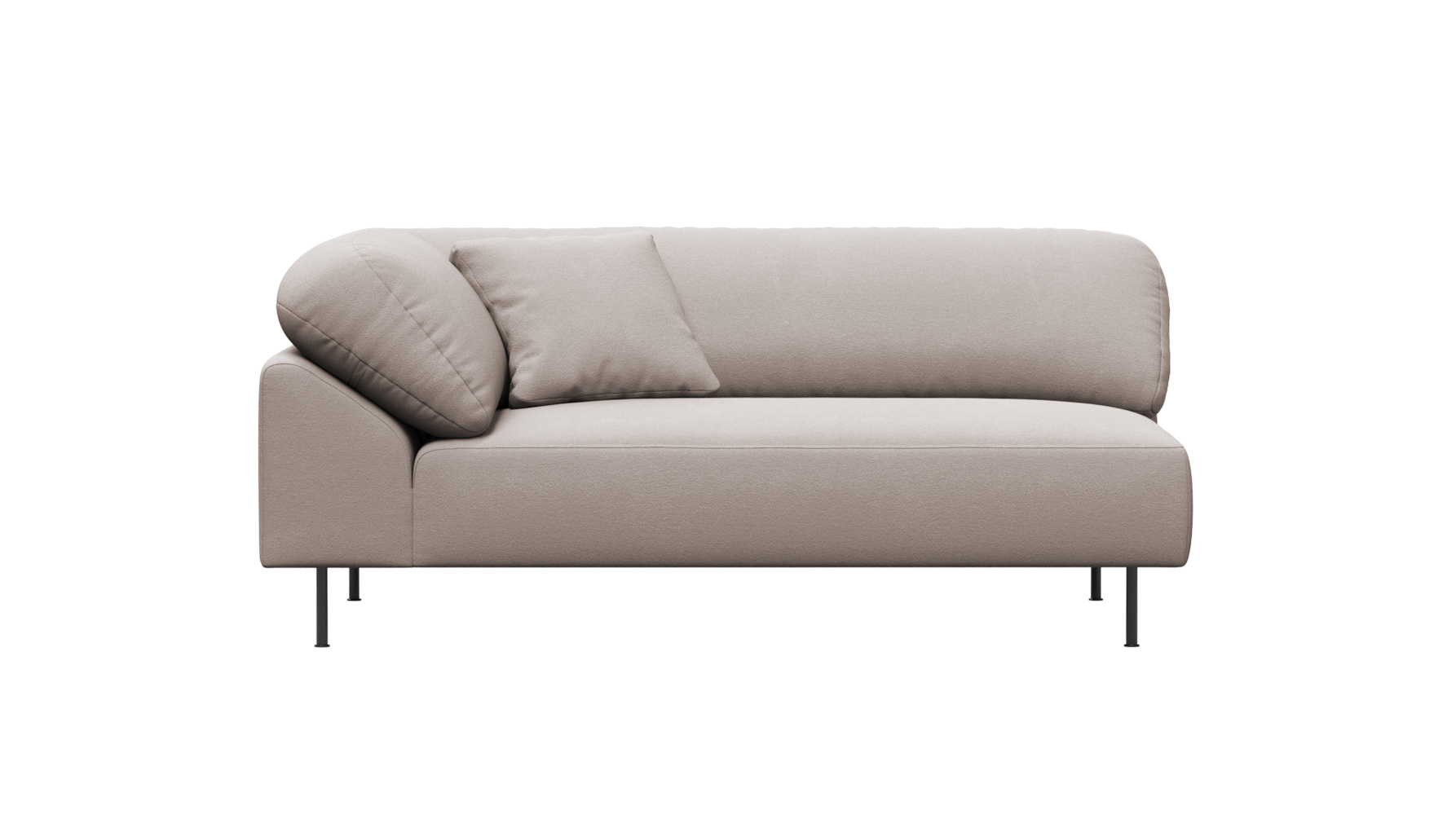 Collar Sofa Open End Rechts, natural bouclé