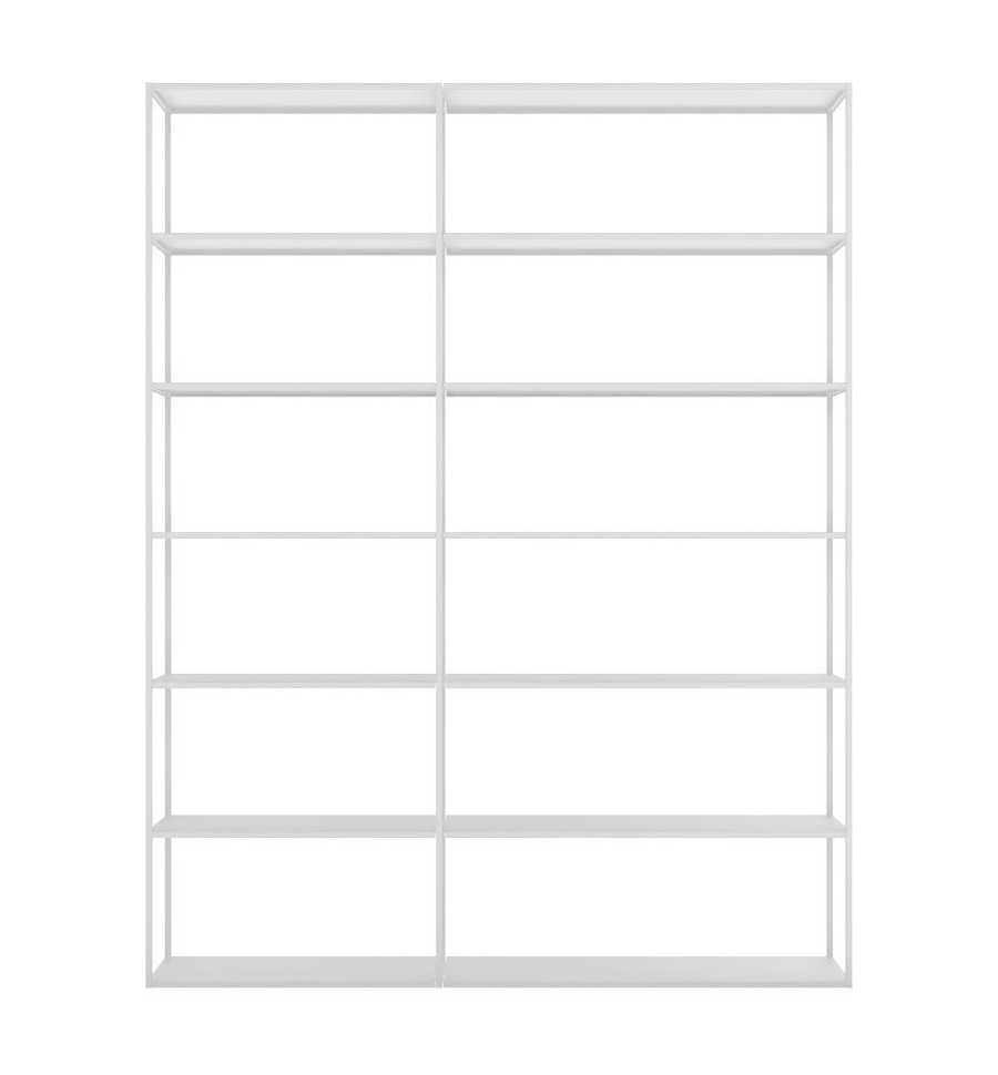 Variante Easy Irony Bücherregal, 104 x H 226 cm, weiß