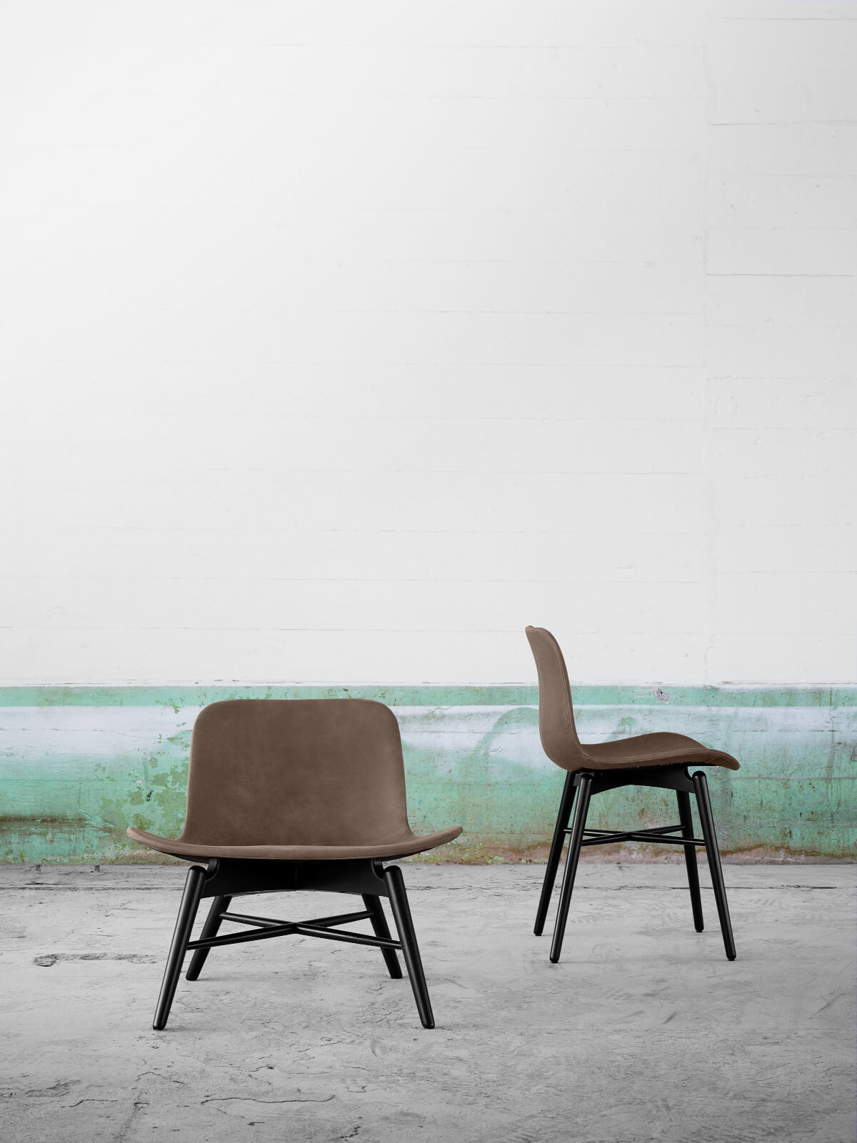 Langue Chair Wood, eiche schwarz / ecru