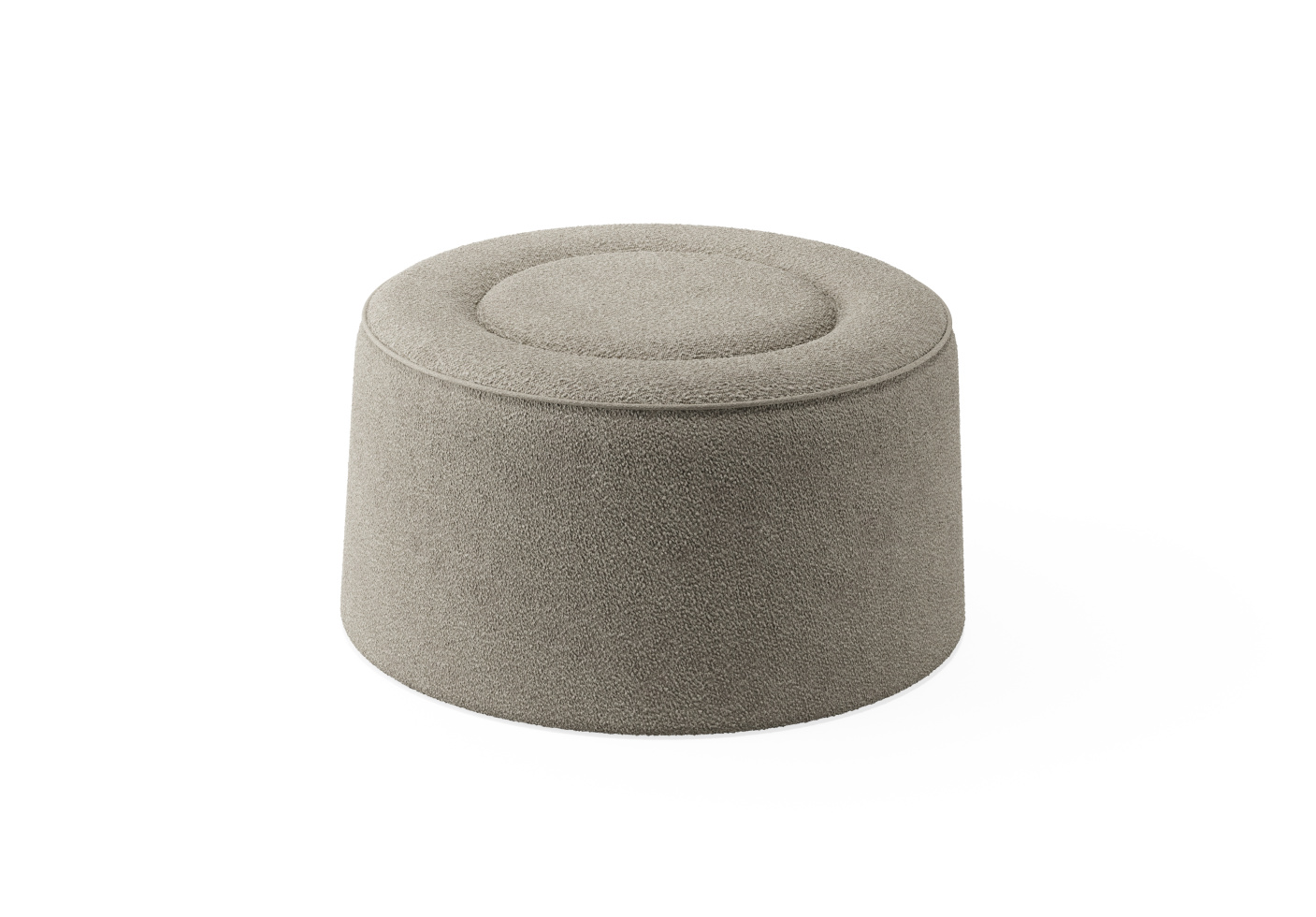 Praline Pouf, Ø 78 cm, natural bouclé