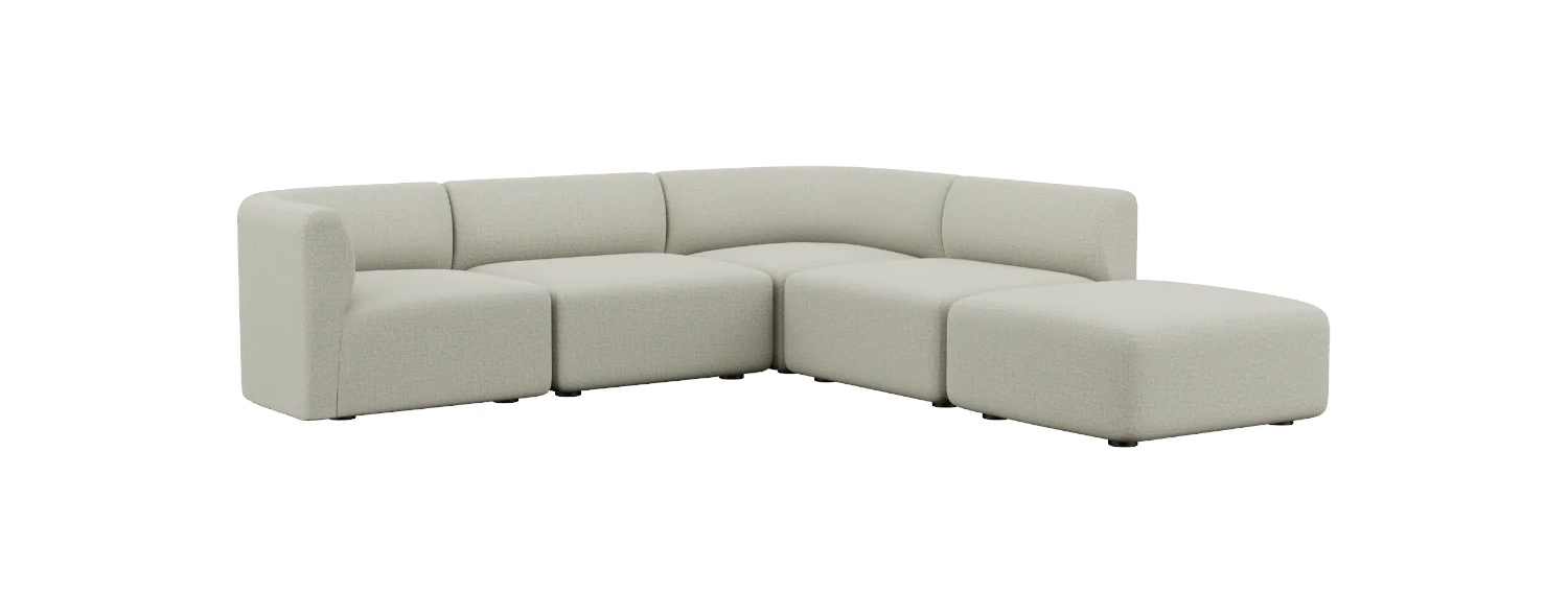 Fjord Ecksofa 5-Sitzer Open End, cosmo beige