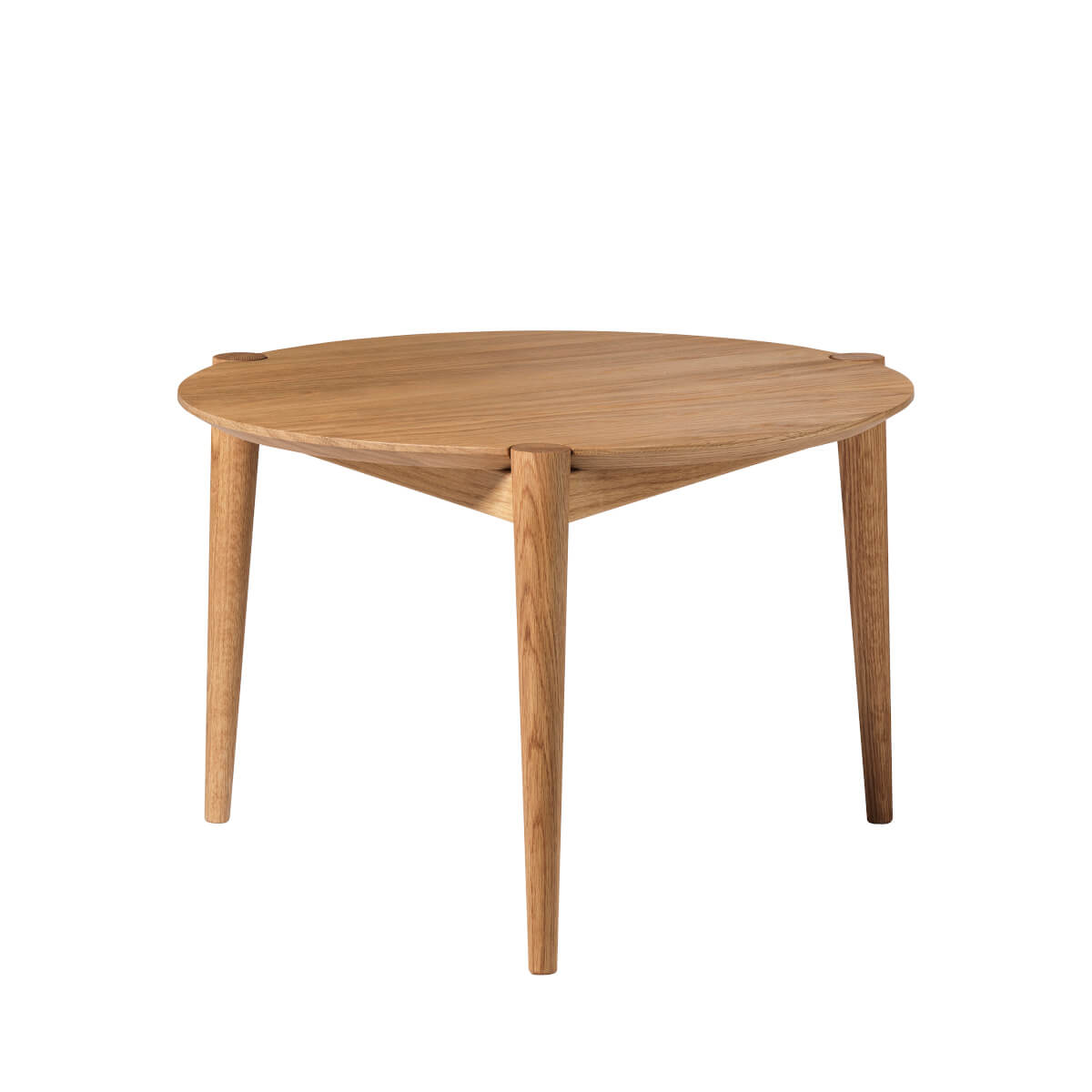 FDB Møbler D102 Søs Couchtisch, Ø 55 cm, Eiche geölt, nordisches Design, langlebig, funktional