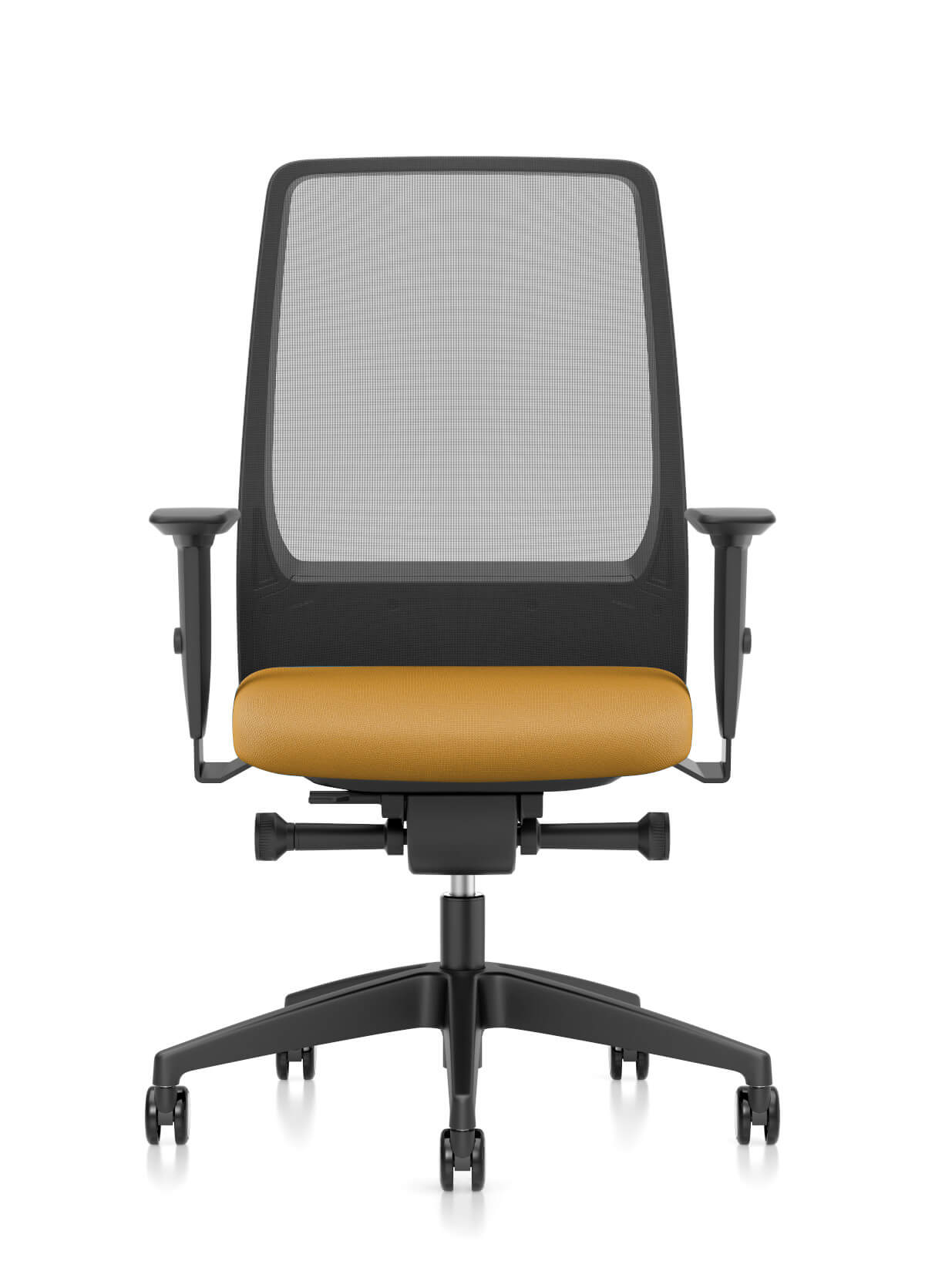 Interstuhl AIMis1 1S04 Bürodrehstuhl mit atmungsaktivem Netzrücken, höhenverstellbaren Armlehnen und Synchronmechanik