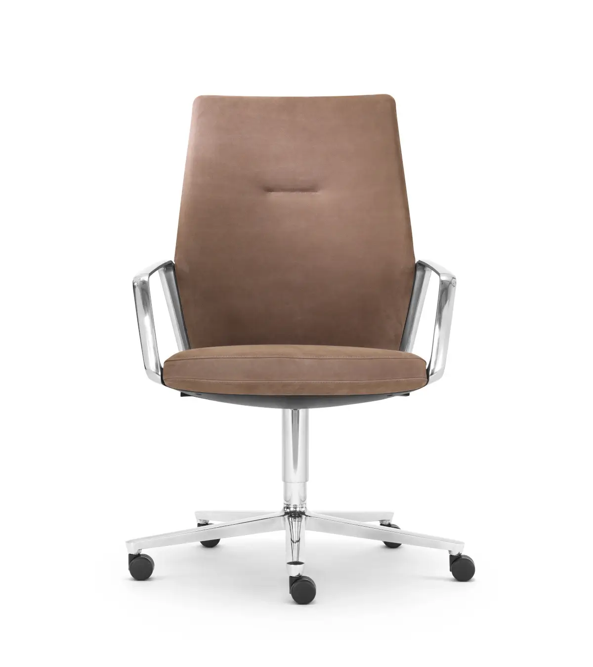 Girsberger Eyla Drehstuhl mit 5-Sternfuß, Rollen und gepolsterter Sitzschale als elegante Sitzlösung für moderne Bürobereiche.