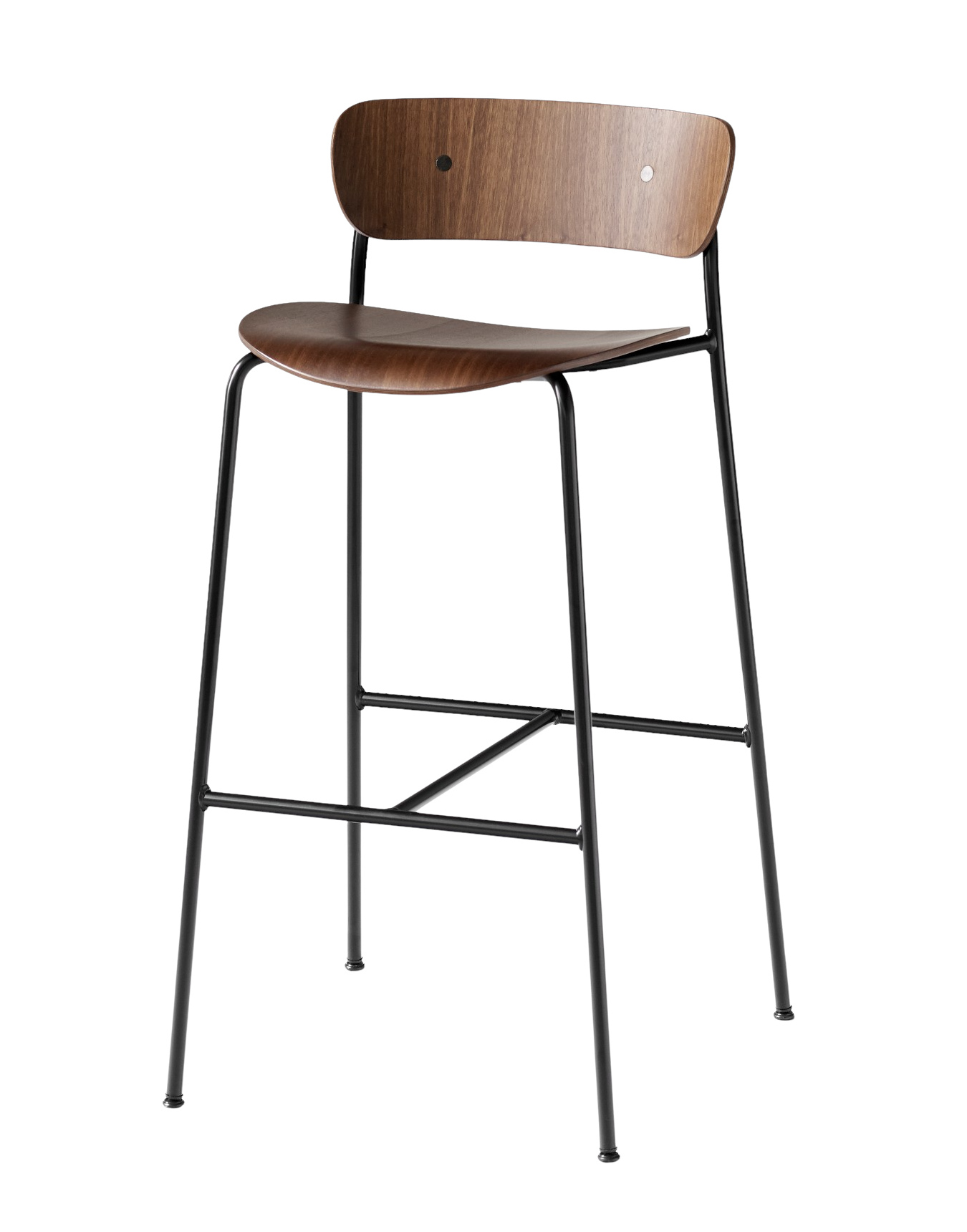 Pavilion AV9 Barhocker, höhe 75 cm, walnuss lackiert Pavilion AV9 Barhocker, höhe 75 cm, walnuss lackiert