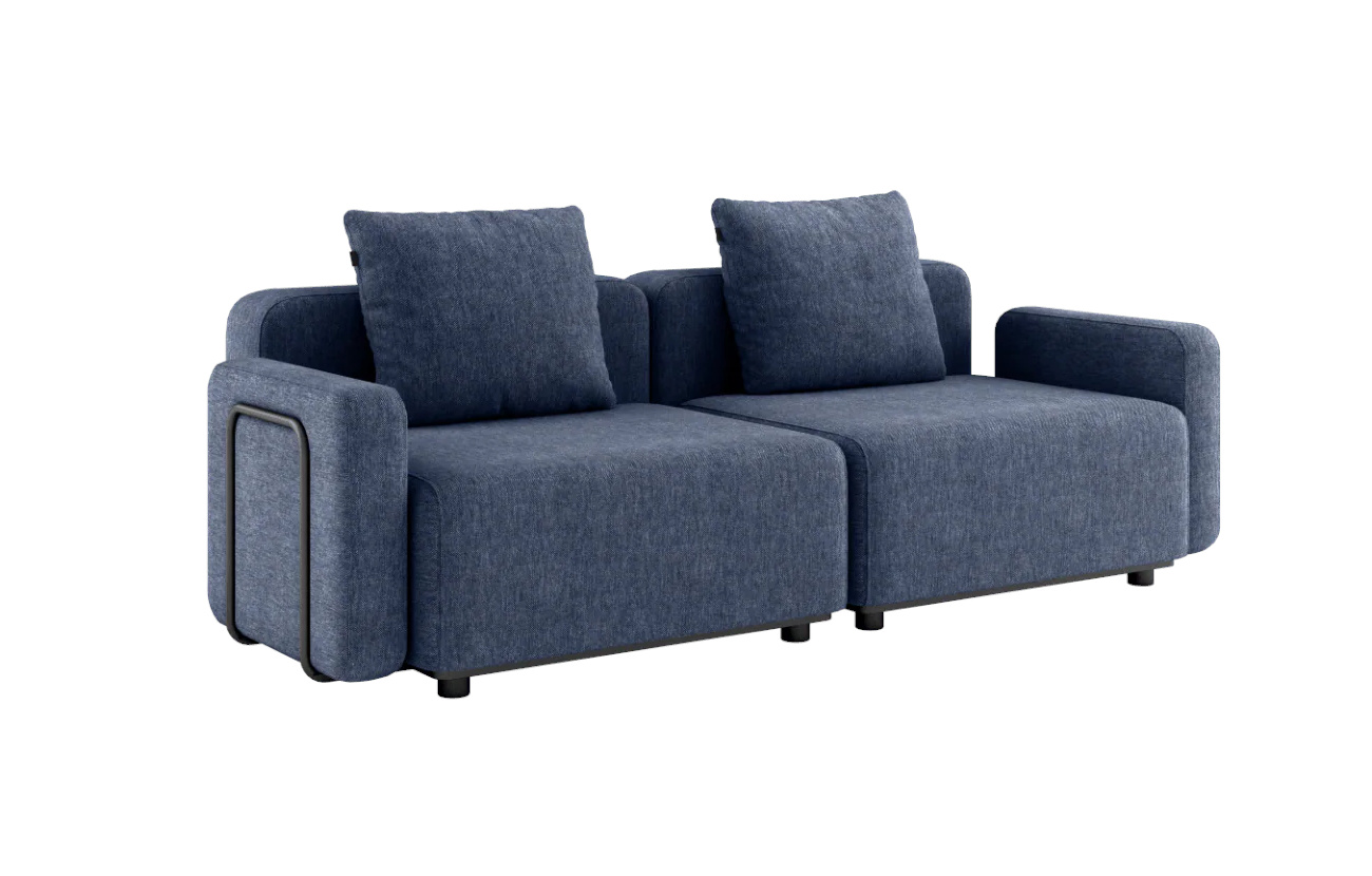 Cobana Loungesofa 2-Sitzer mit Armlehnen, kirra indigo