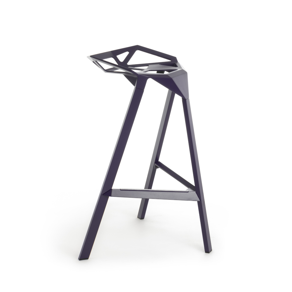 Magis Stool One Barhocker 67 cm – lila Designstuhl Magis Stool One Barhocker, 67 cm hoch, lila, leichter Design-Hocker, Made in Italy, modern
