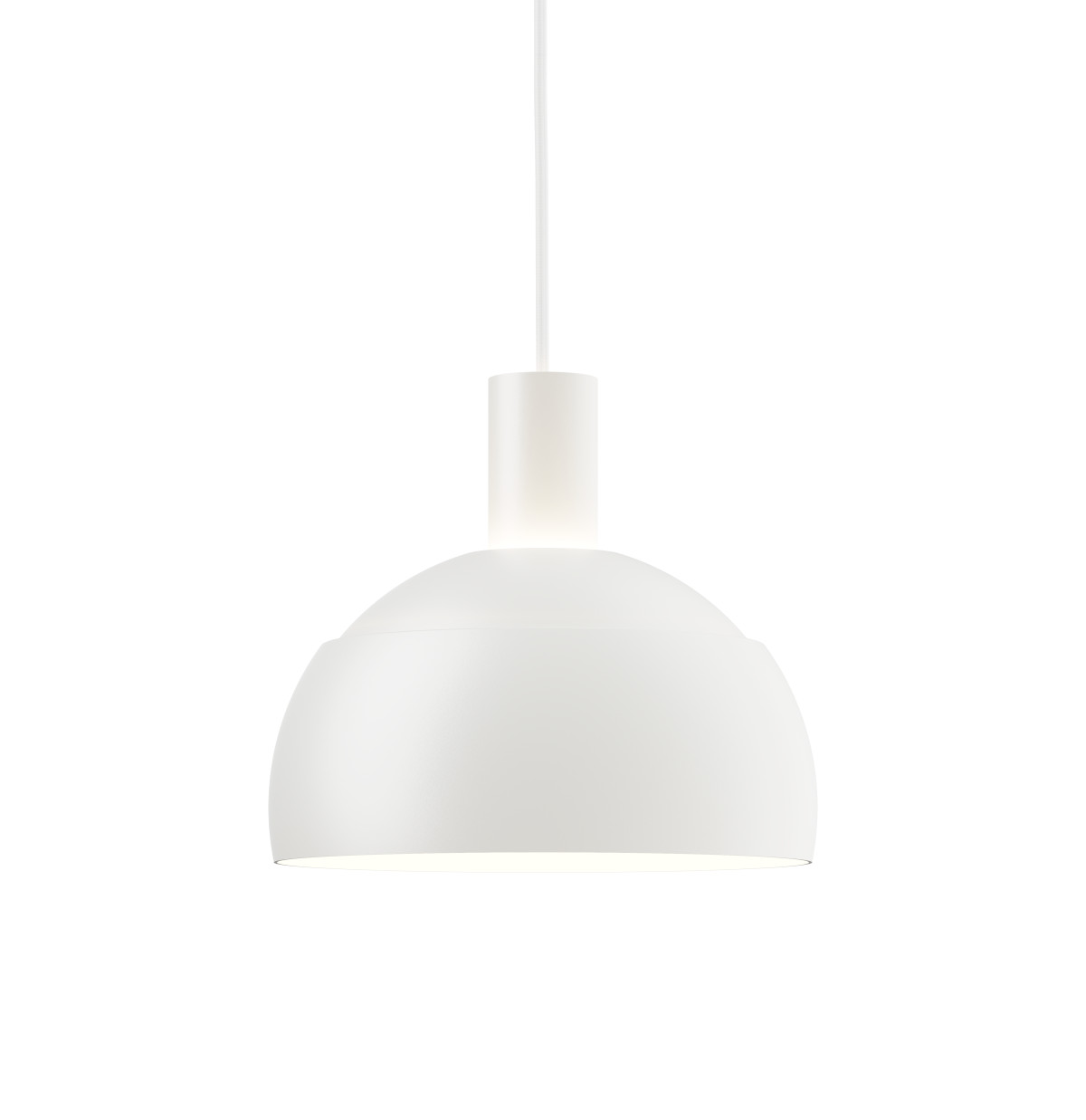 Louis Poulsen FJ Elements Pendelleuchte in Weiß, elegantes skandinavisches Design, harmonisches Licht für Wohn- und Essbereich