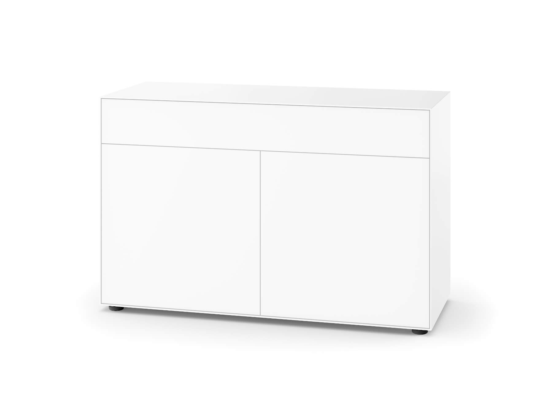 Variante Nex Pur Box Doppeltür + Schubkasten, 75 x 120 cm, weiß