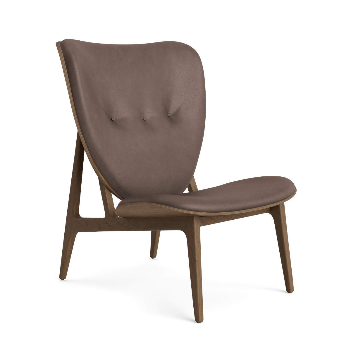 Elephant Lounge Chair, eiche hell geräuchert / dunes dark brown 21001