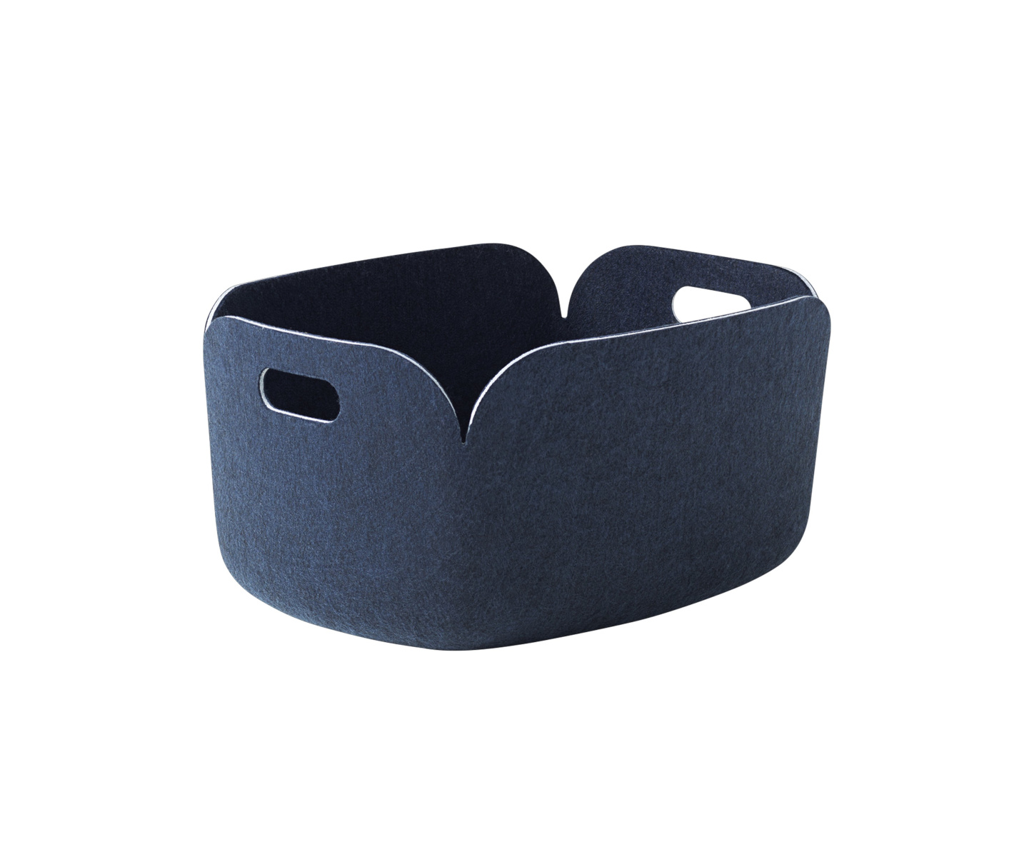 Muuto Restore Aufbewahrungskorb, Midnight Blue – nachhaltige Aufbewahrungslösung im skandinavischen Design Muuto Restore Aufbewahrungskorb in Midnight Blue aus recyceltem Kunststoff – modernes Design für funktionale Aufbewahrung