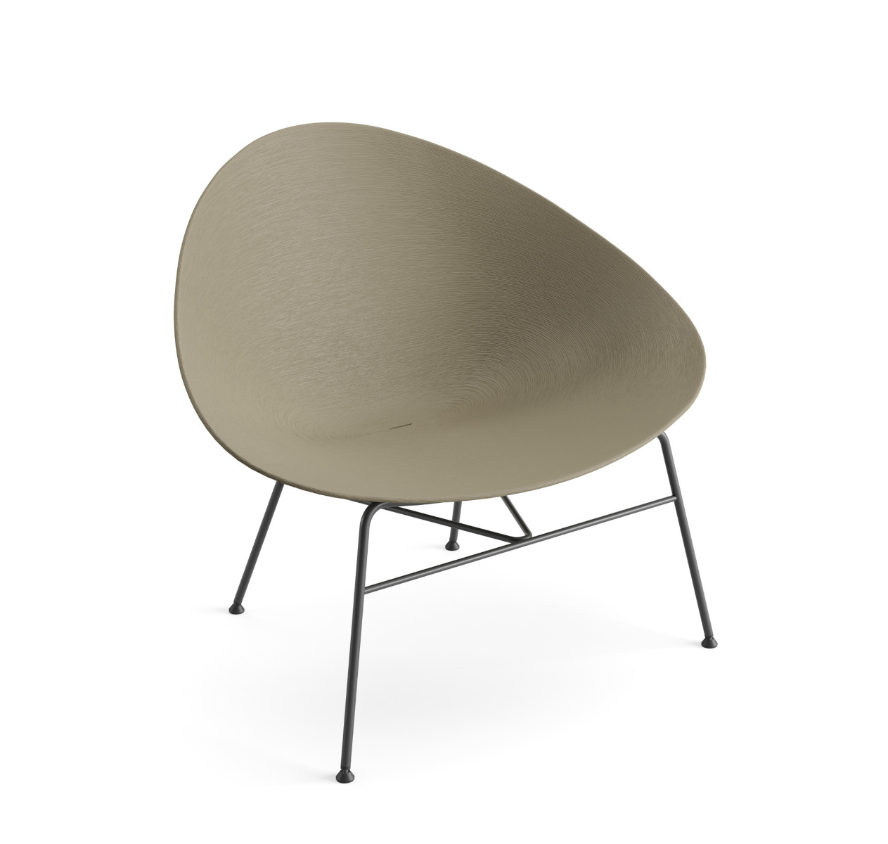 Adell Loungesessel, noir sable / olivgrün #6800