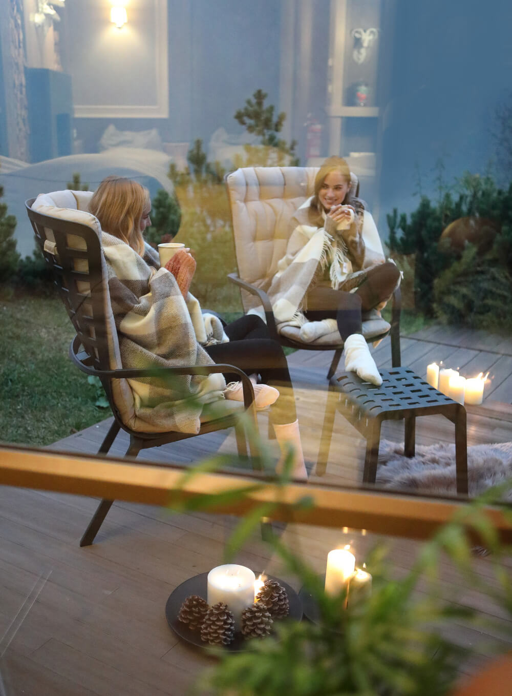 Nardi Poggio Hocker aus wetterfestem Kunststoff, vielseitig einsetzbar für Garten und Terrasse