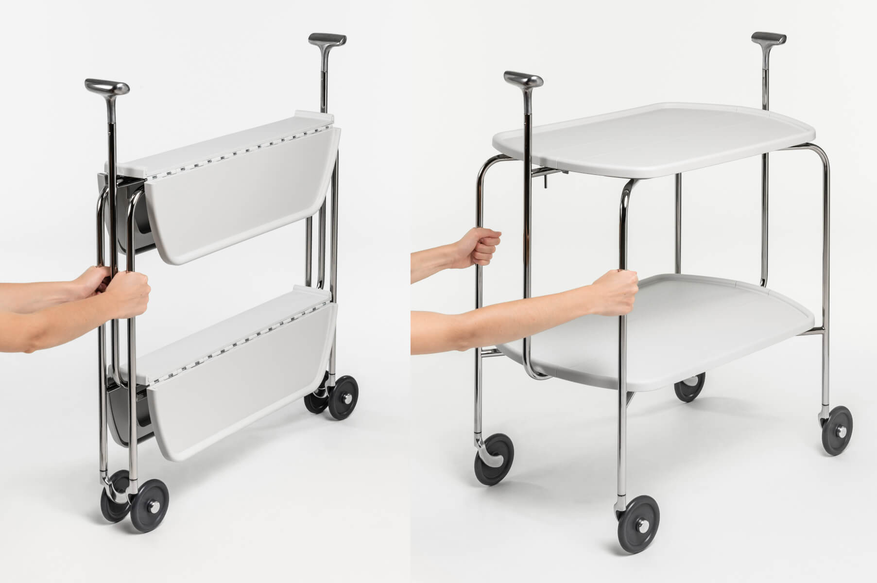 Magis Transit Rollwagen, modernes italienisches Design, mobil, robust, ideal für Büro oder Zuhause