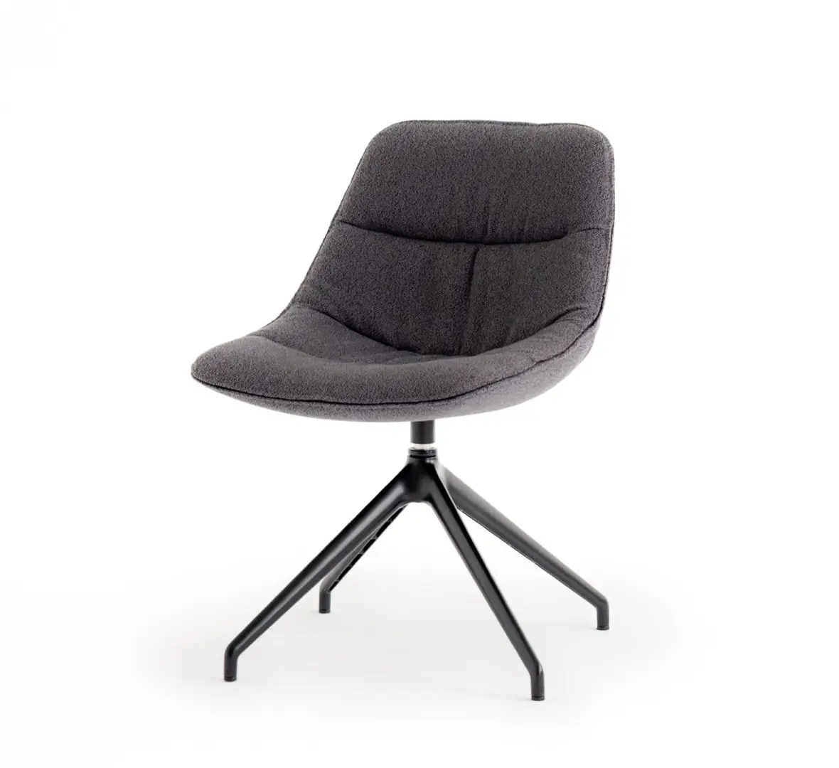 Noti Mishell Soft Stuhl mit 4-Stern-Drehgestell in Grau