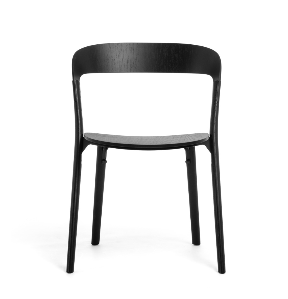 Magis Pila Stuhl schwarz, eleganter Stuhl, ergonomisch, komfortabel, modernes Made-in-Italy-Design