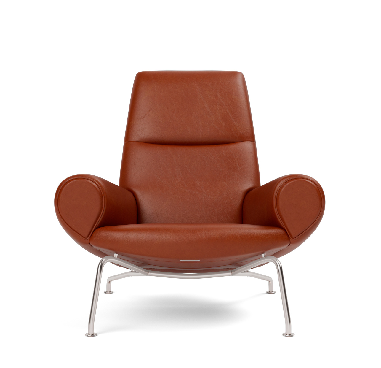 Wegner Queen Chair, brushed steel / hallingdal 116