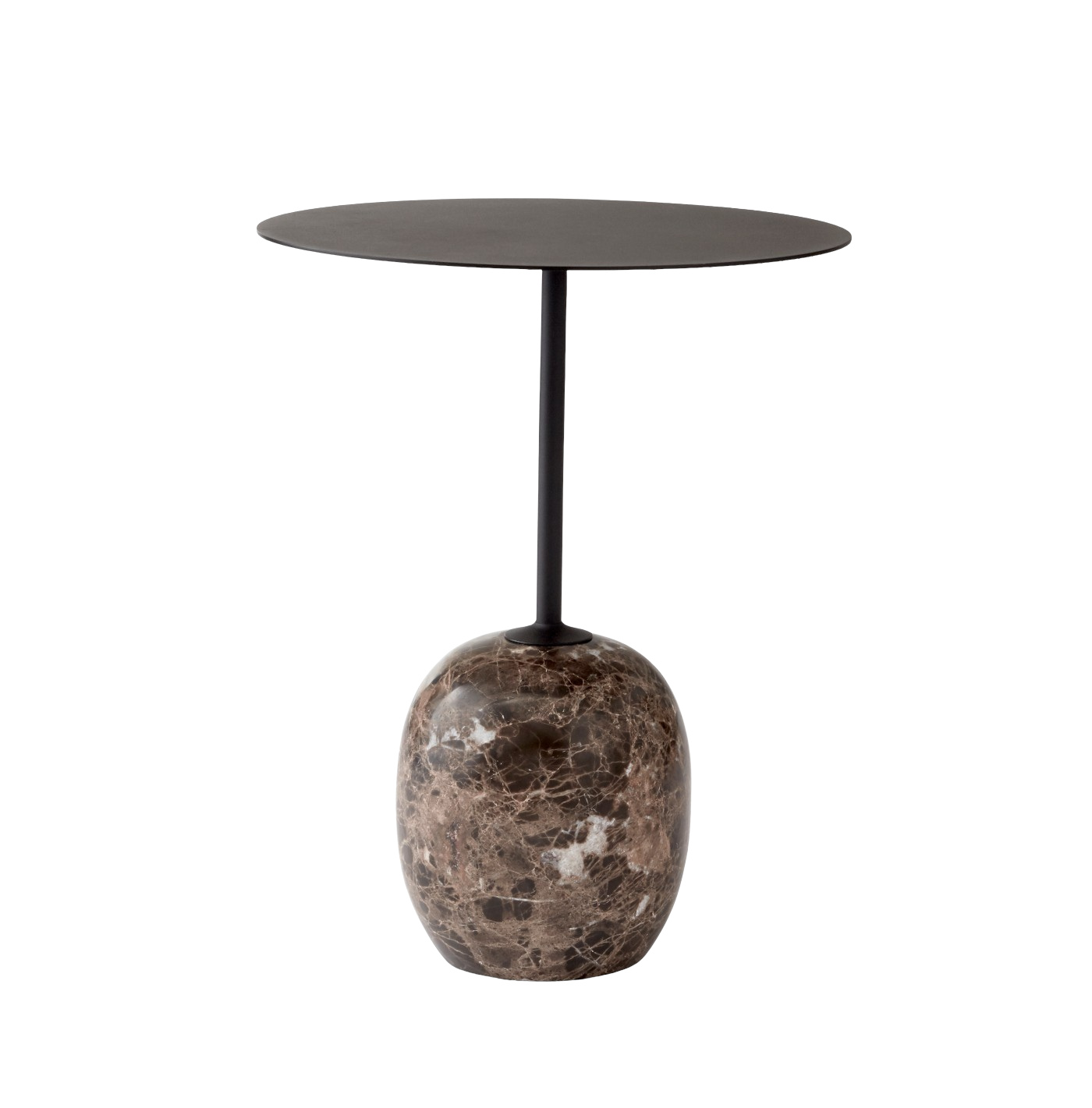 Lato LN8 Beistelltisch, emparador marmor / schwarz