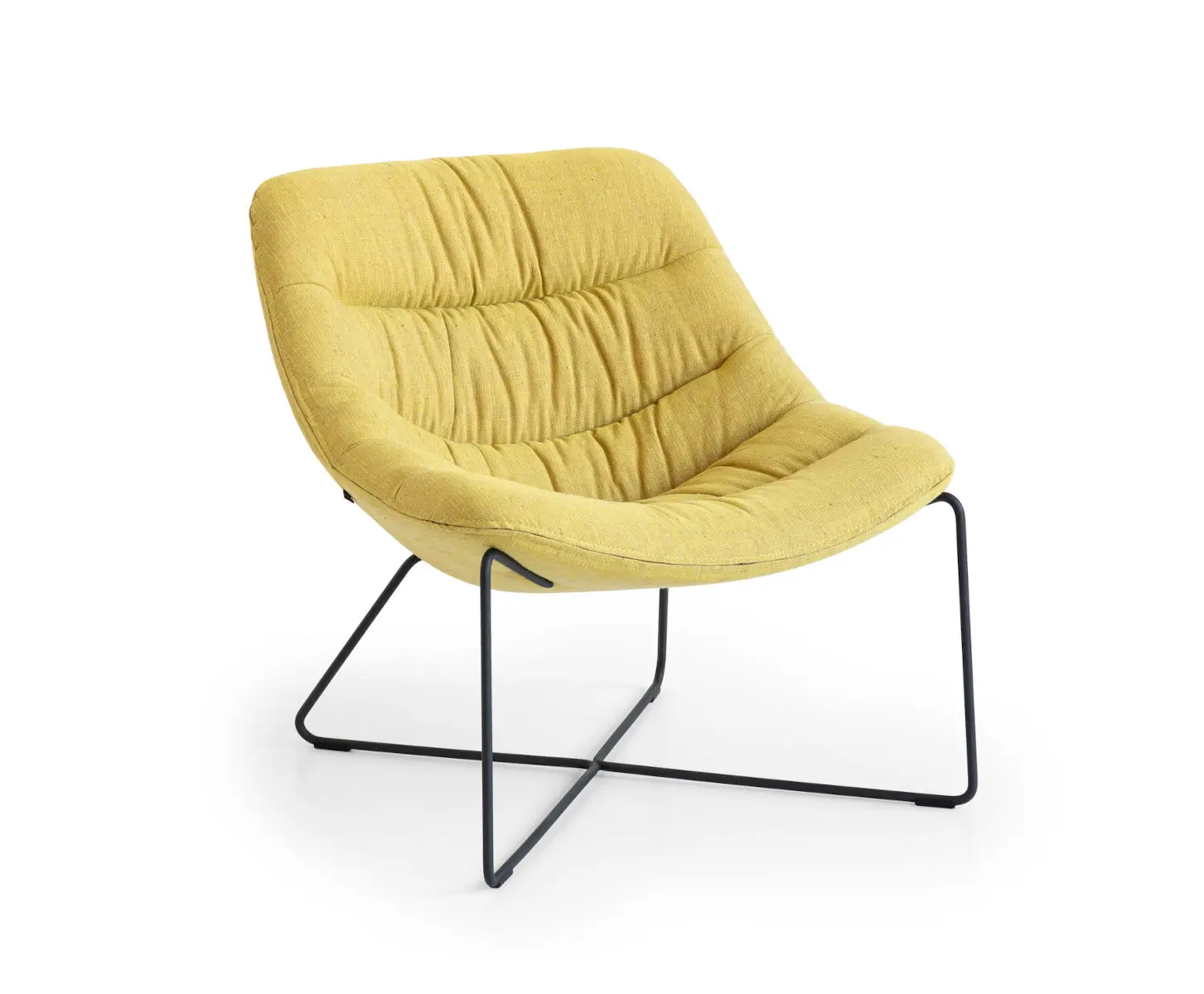 Noti Mishell Soft Sessel mit Kufengestell in Gelb