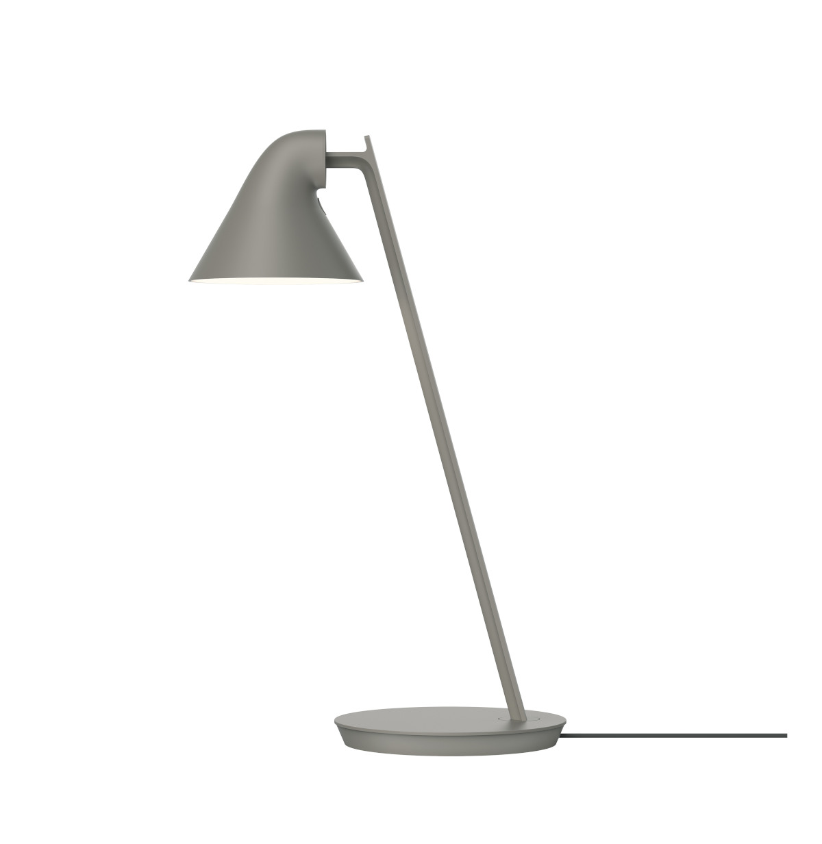 Louis Poulsen NJP Mini Tischleuchte taupe, dimmbar, skandinavisches Design, kompakt, modernes Licht