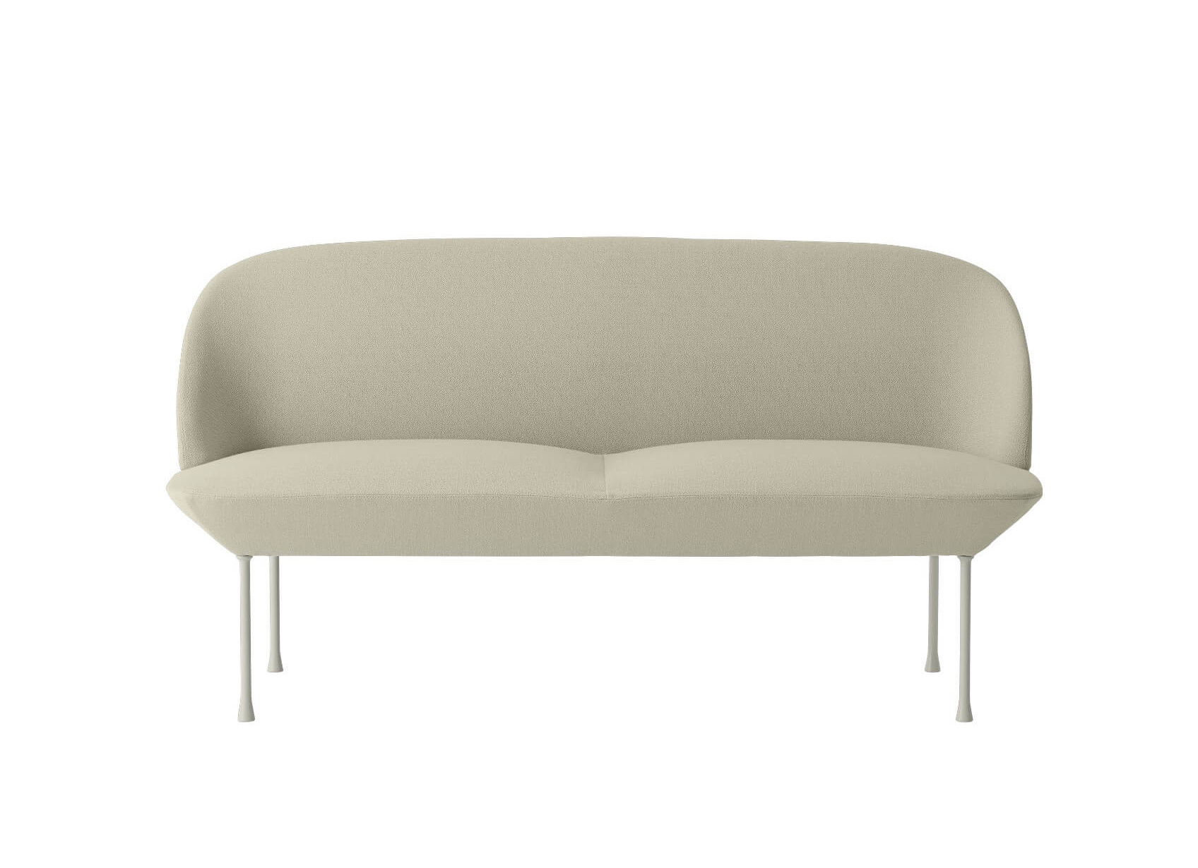 Muuto Oslo Sofa 2-Sitzer in Vidar 146 Grau, modernes skandinavisches Design mit komfortabler Polsterung